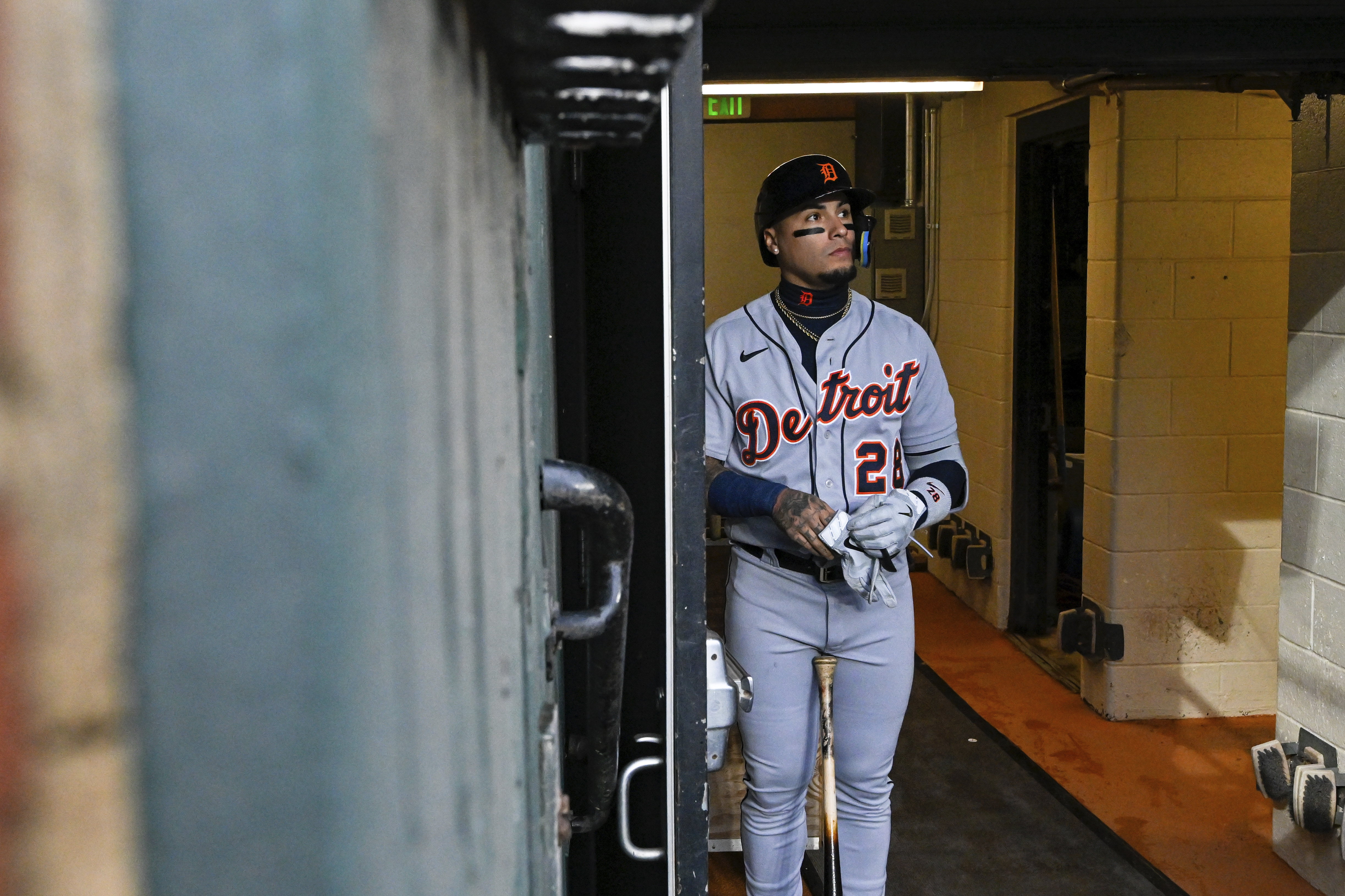 Asi se ve JAVIER BAEZ con uniforme de Detroit Tigers 