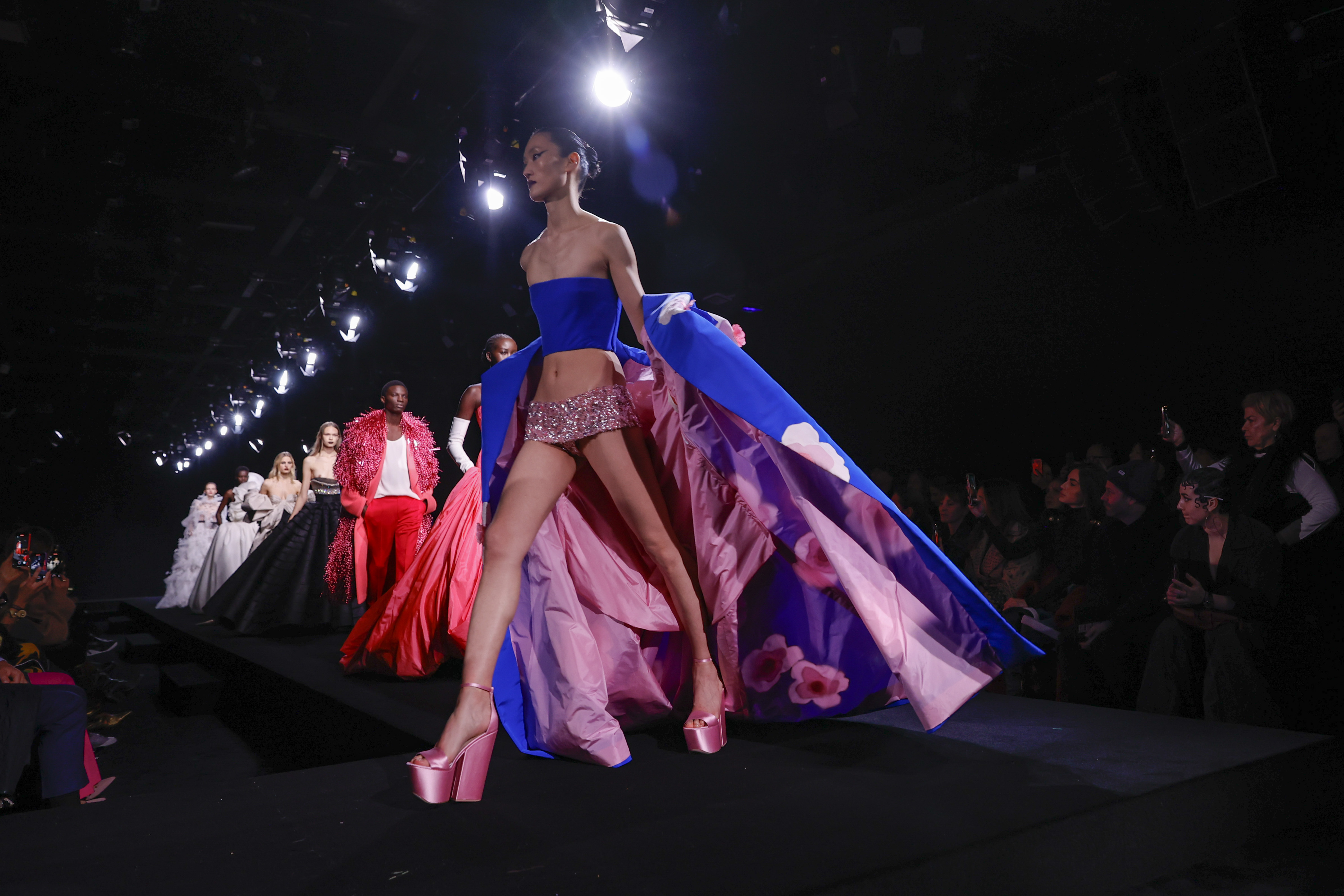 Suga Goes Monochrome at the Valentino Haute Couture Spring 2023