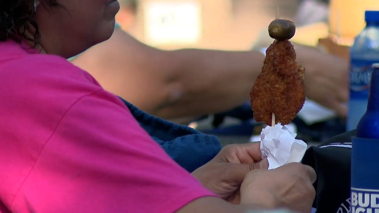 Fiesta San Antonio Chicken on a stick 