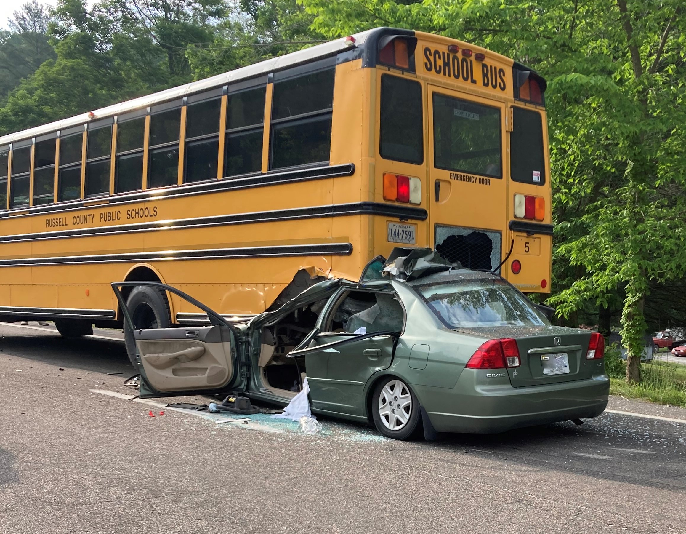 Driver airlifted after Southwest Virginia school bus crash