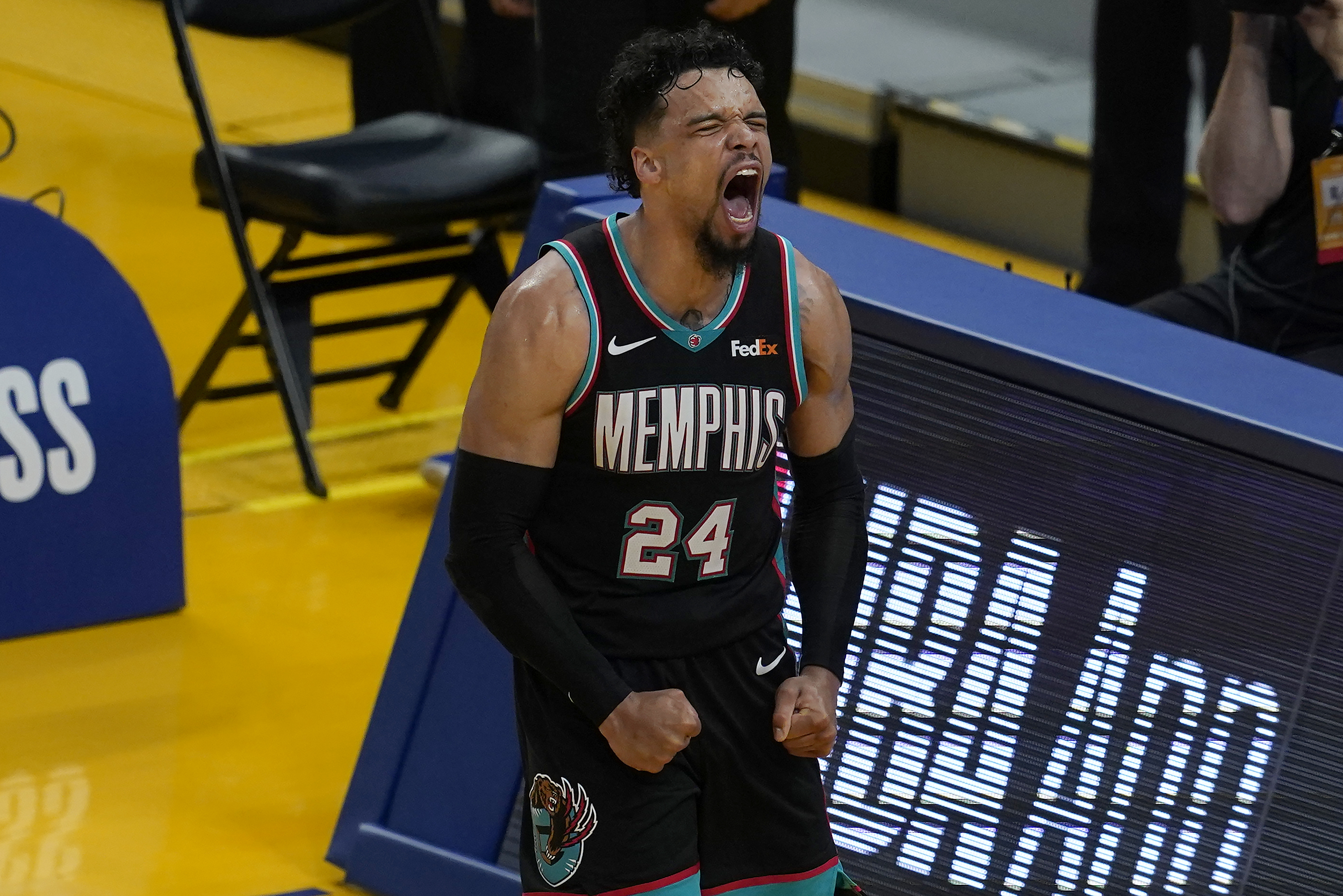 Juan Toscano-Anderson - Golden State Warriors - Game-Worn City Edition  Jersey - 1st Half - 2022 NBA Finals Game 3