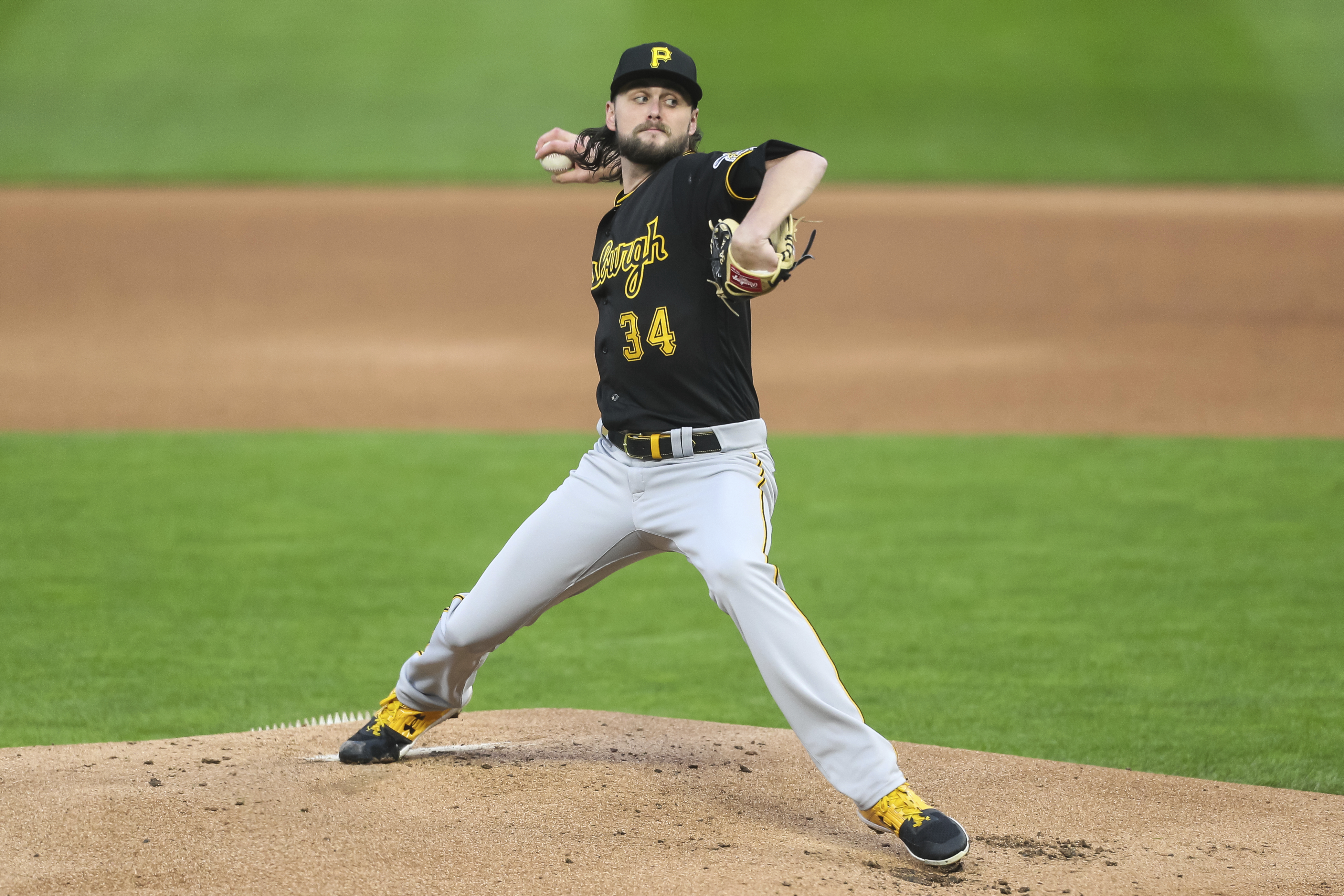 Pittsburgh Pirates starting pitcher JT Brubaker delivers during