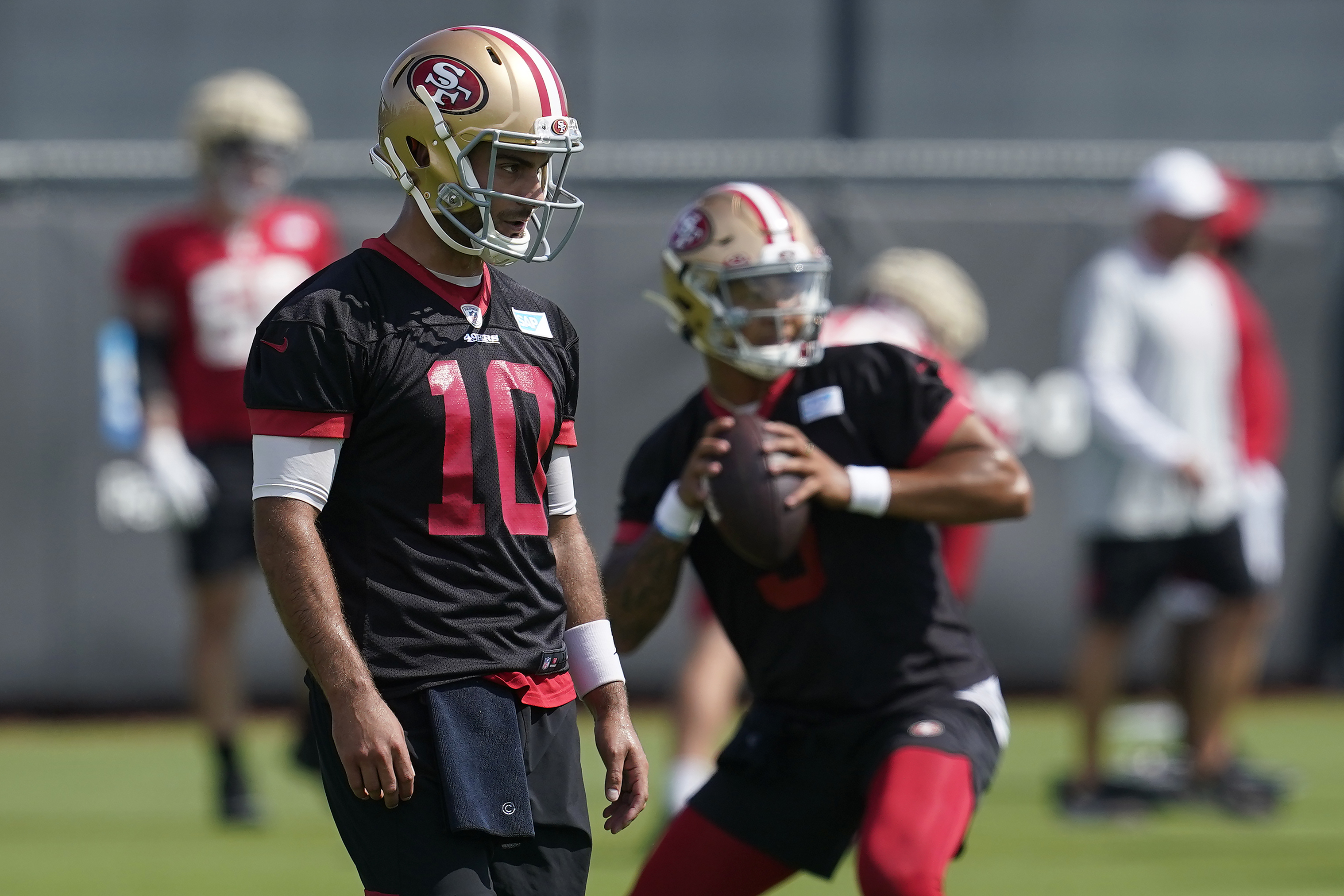 49ers Training Camp: 49ers head coach Kyle Shanahan and general manager  John Lynch on Trey Lance 