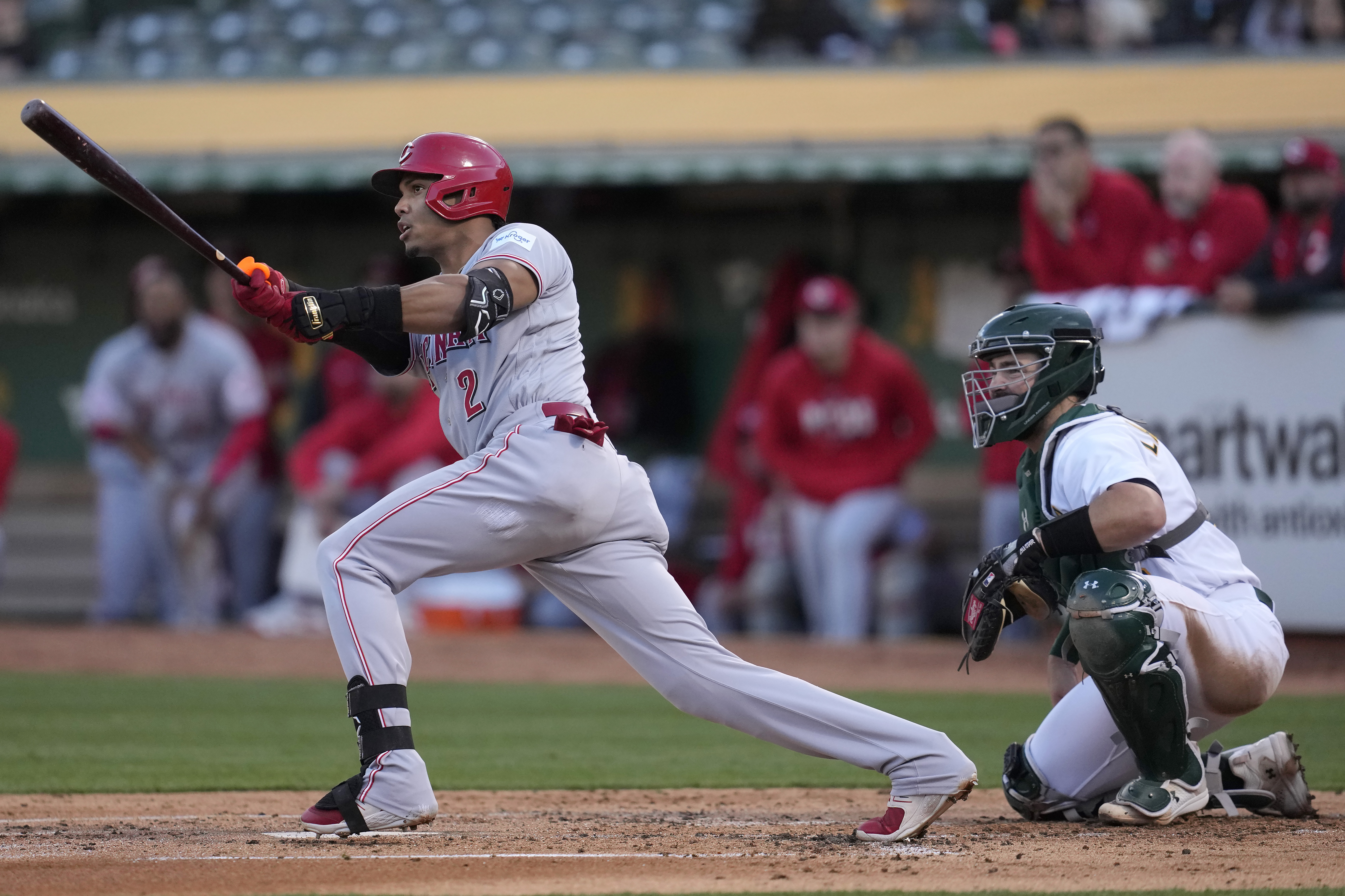 Shea Langeliers rips double in first MLB at-bat 