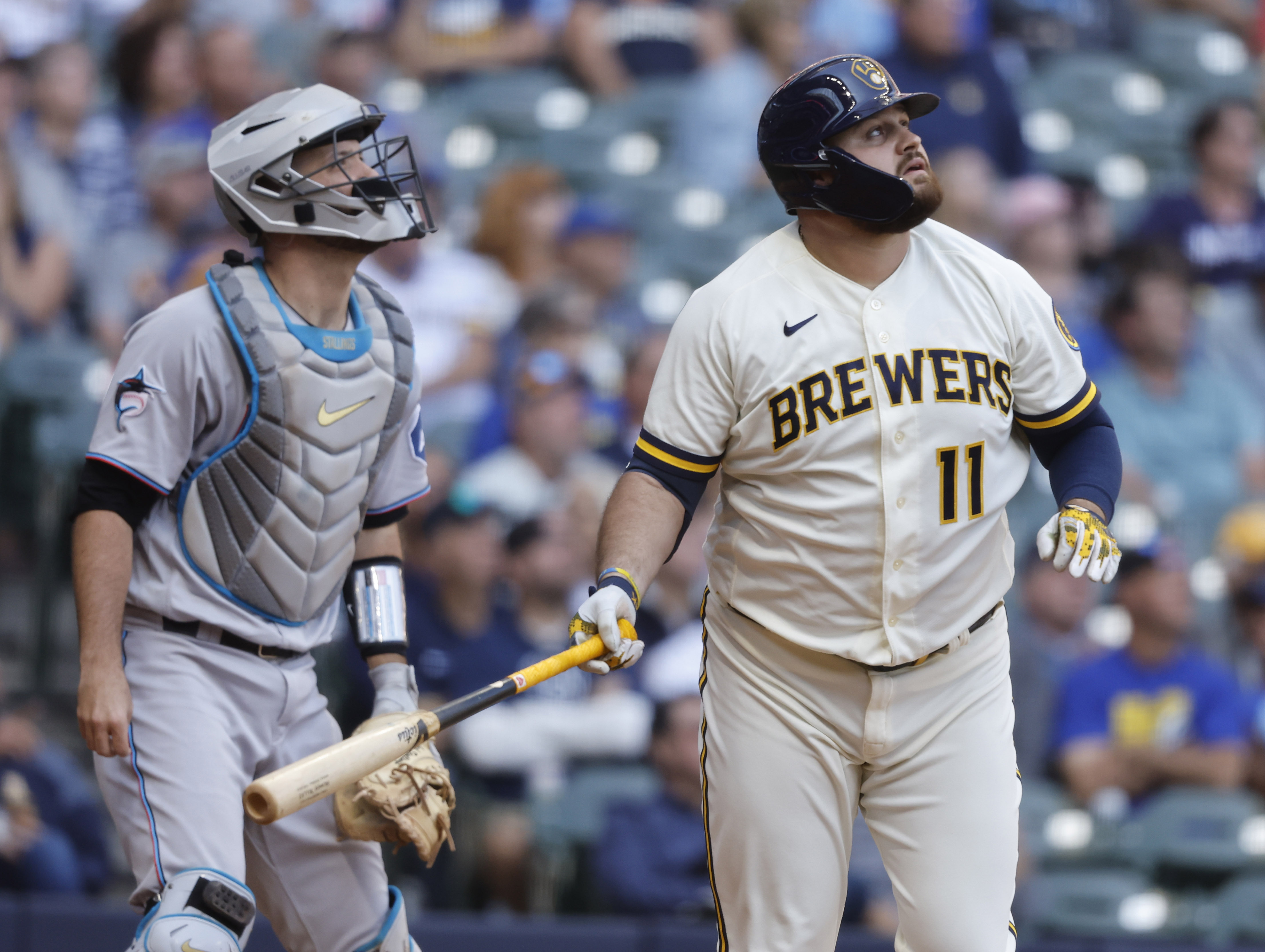 Tyrone Taylor hits 2 RBI doubles and scores go-ahead run in Brewers' 4-2  victory over Marlins - ABC News