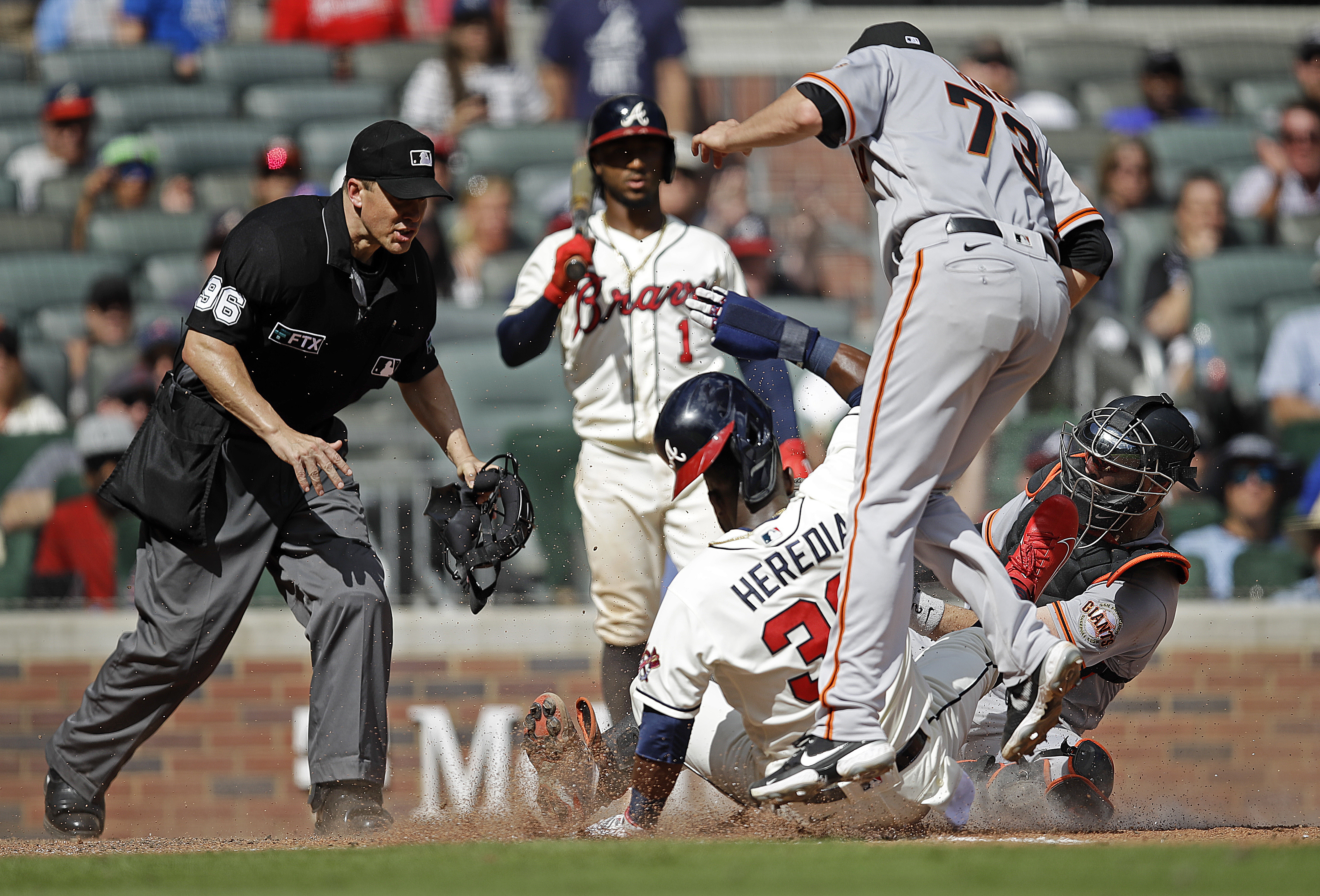 Braves 'electrified' by big Series hits from Swanson, Soler, Rosario, Riley