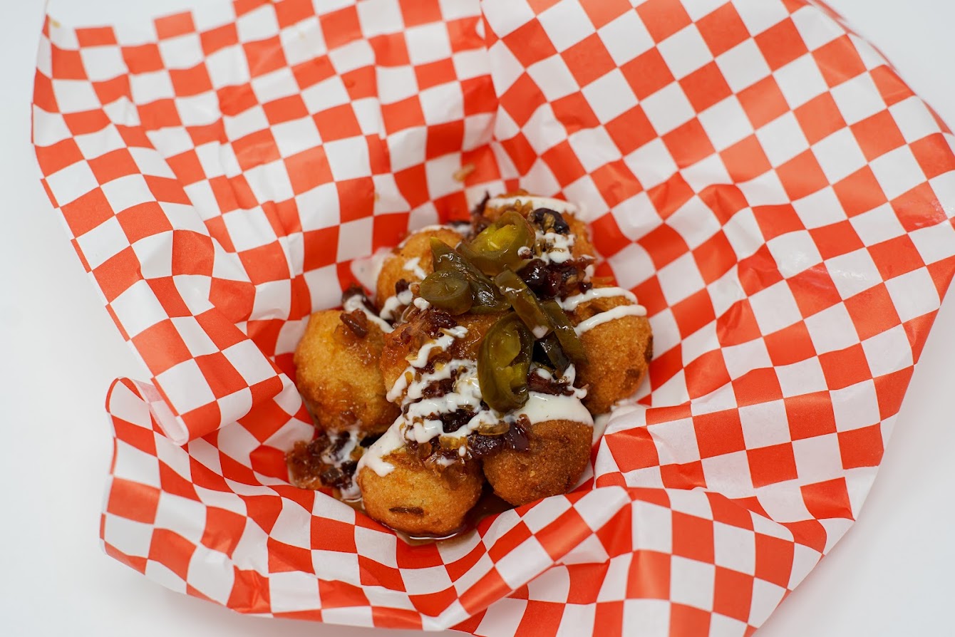 San Diego County Fair - Deep Fried Nachos at Texas Tater Twister on the  Concourse -- Your favorite munchie smashed up and deep fried into a yummy  ball of goodness.