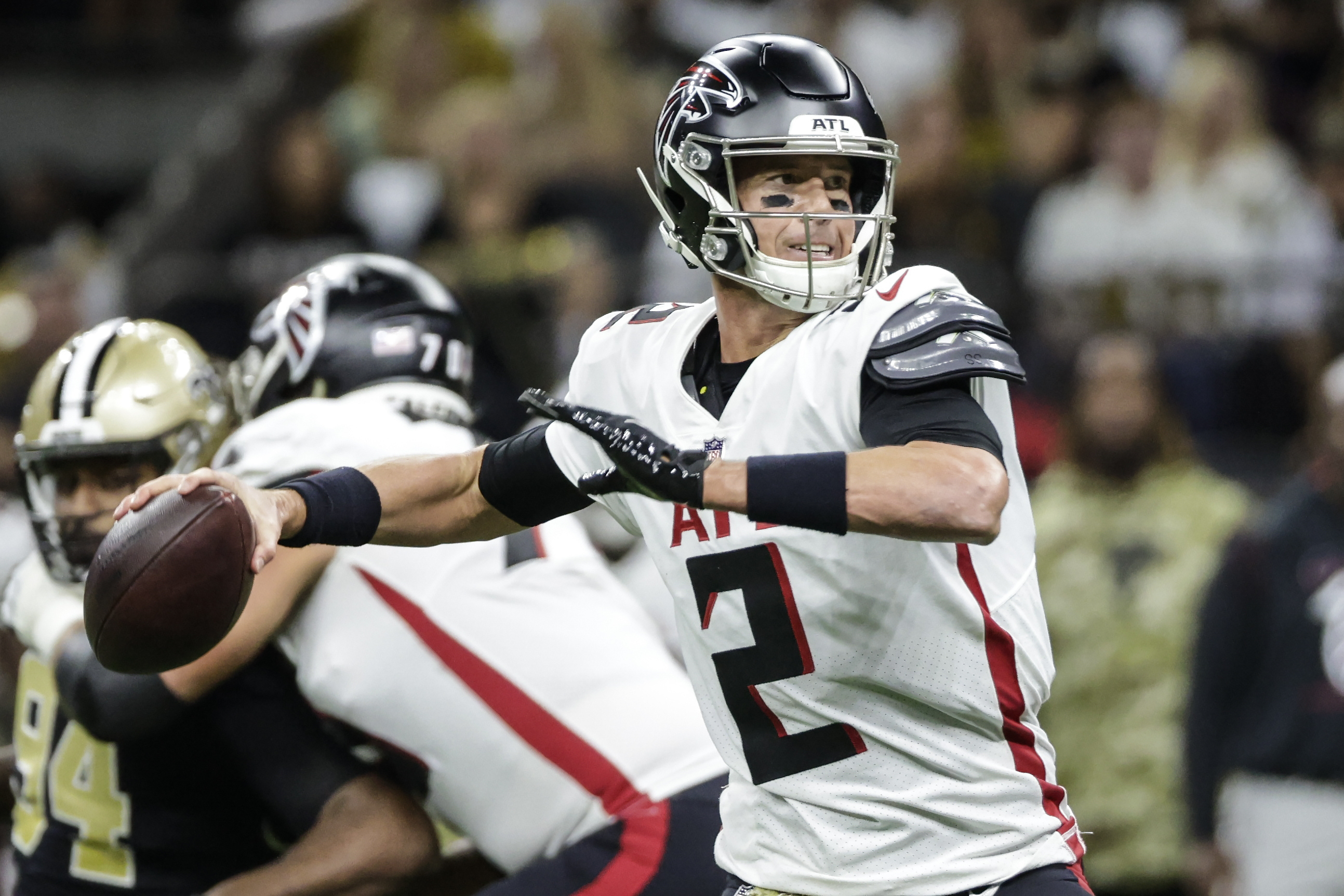 Matt Ryan sacked eight times in Falcons' loss to Saints