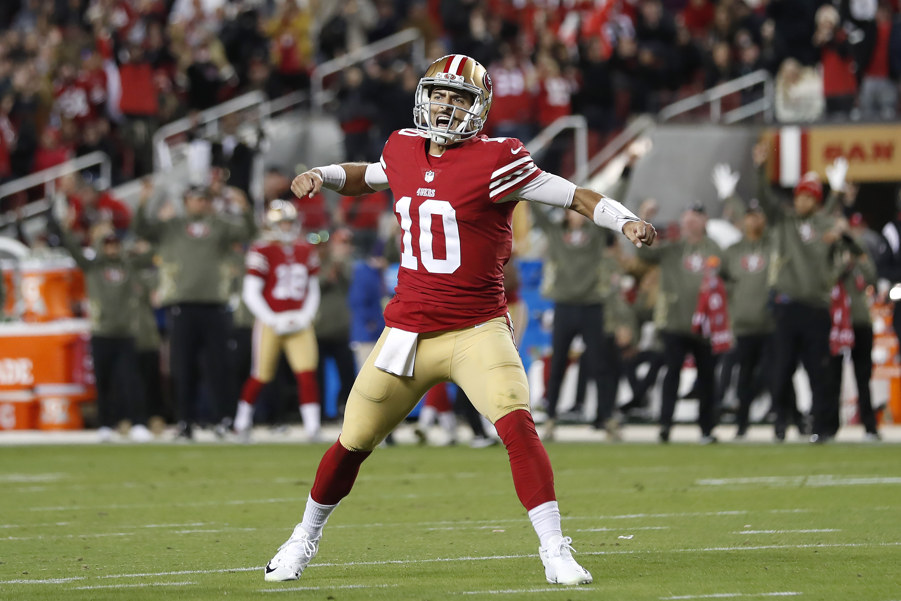 McCaffrey makes history as 49ers win sloppy Thursday Night game over Giants  - Sactown Sports