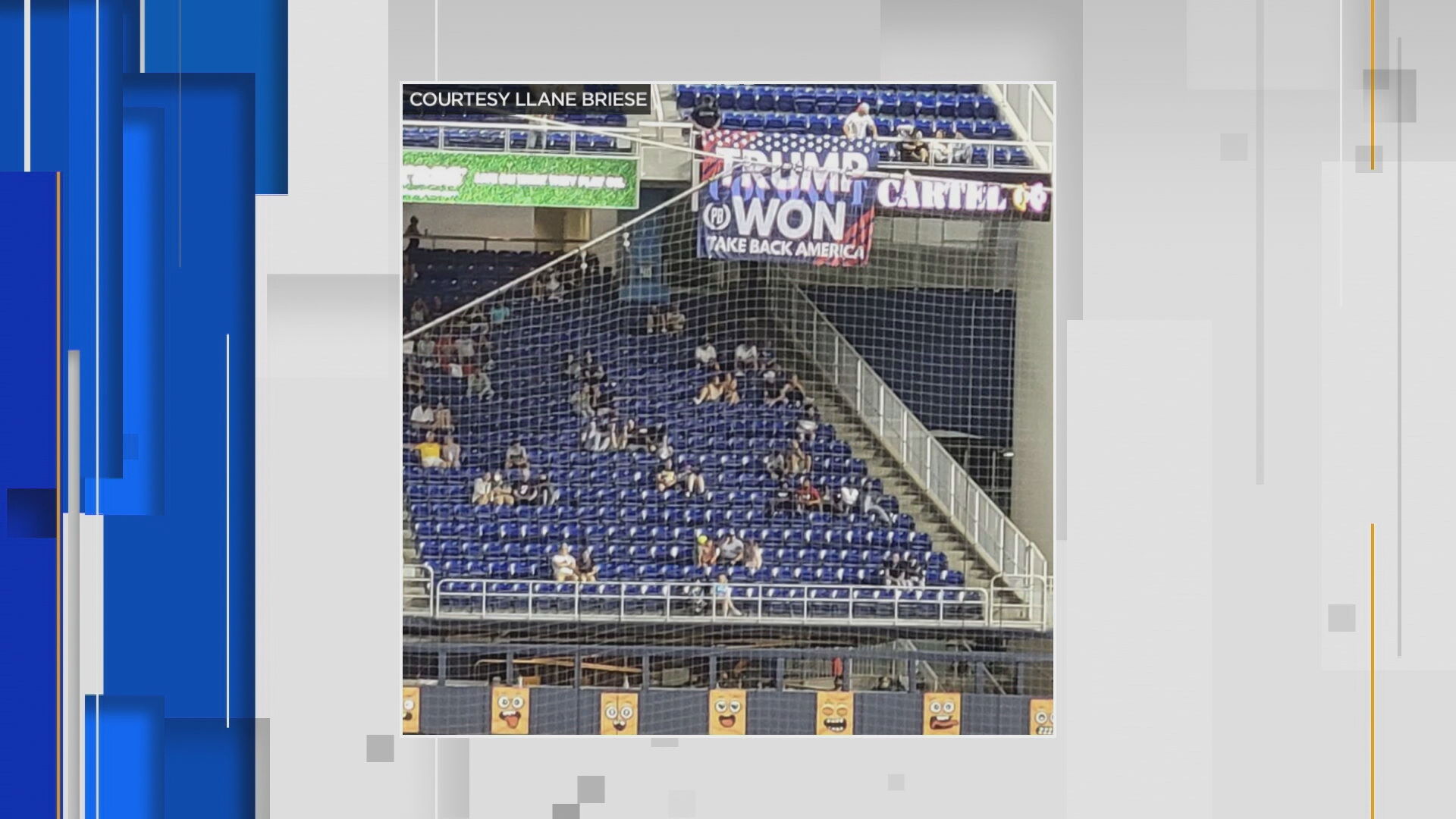 Miami Marlins Fans Hang Pro-Trump and Proud Boys Signs