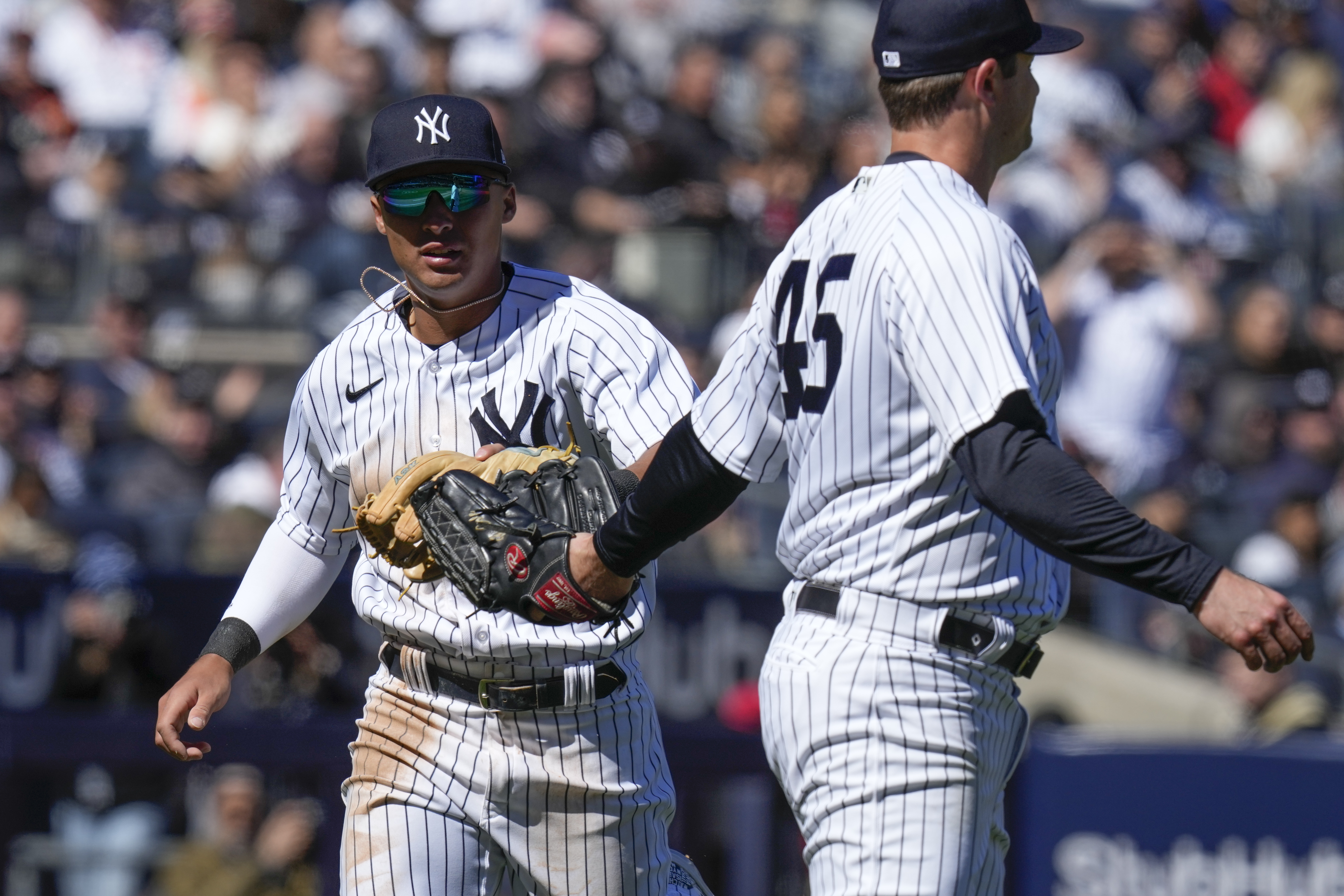 Judge HR, Cole Ks lead Yanks over Giants 5-0 on opening day