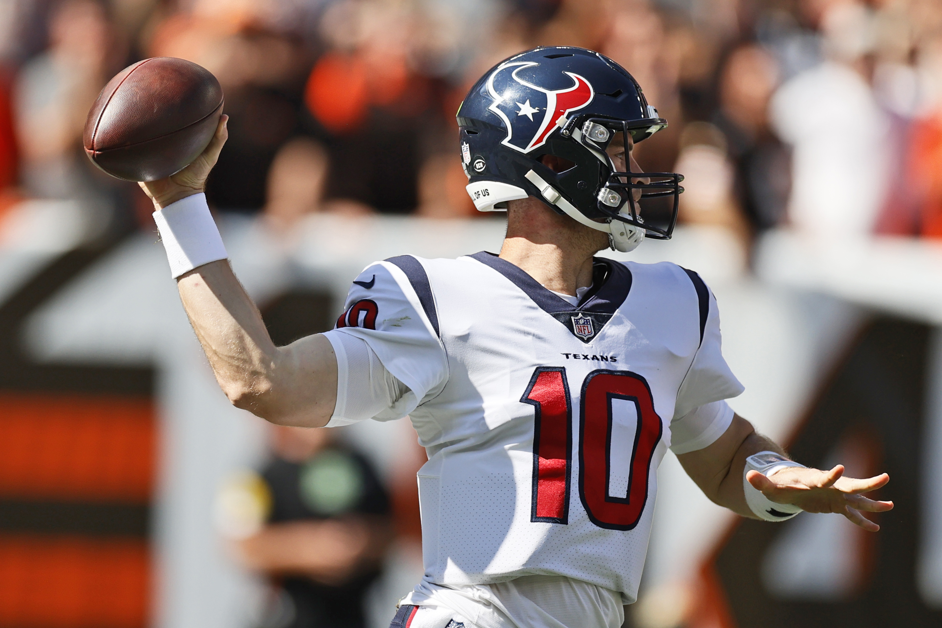 Houston Texans QB Davis Mills tossed three touchdowns late in a