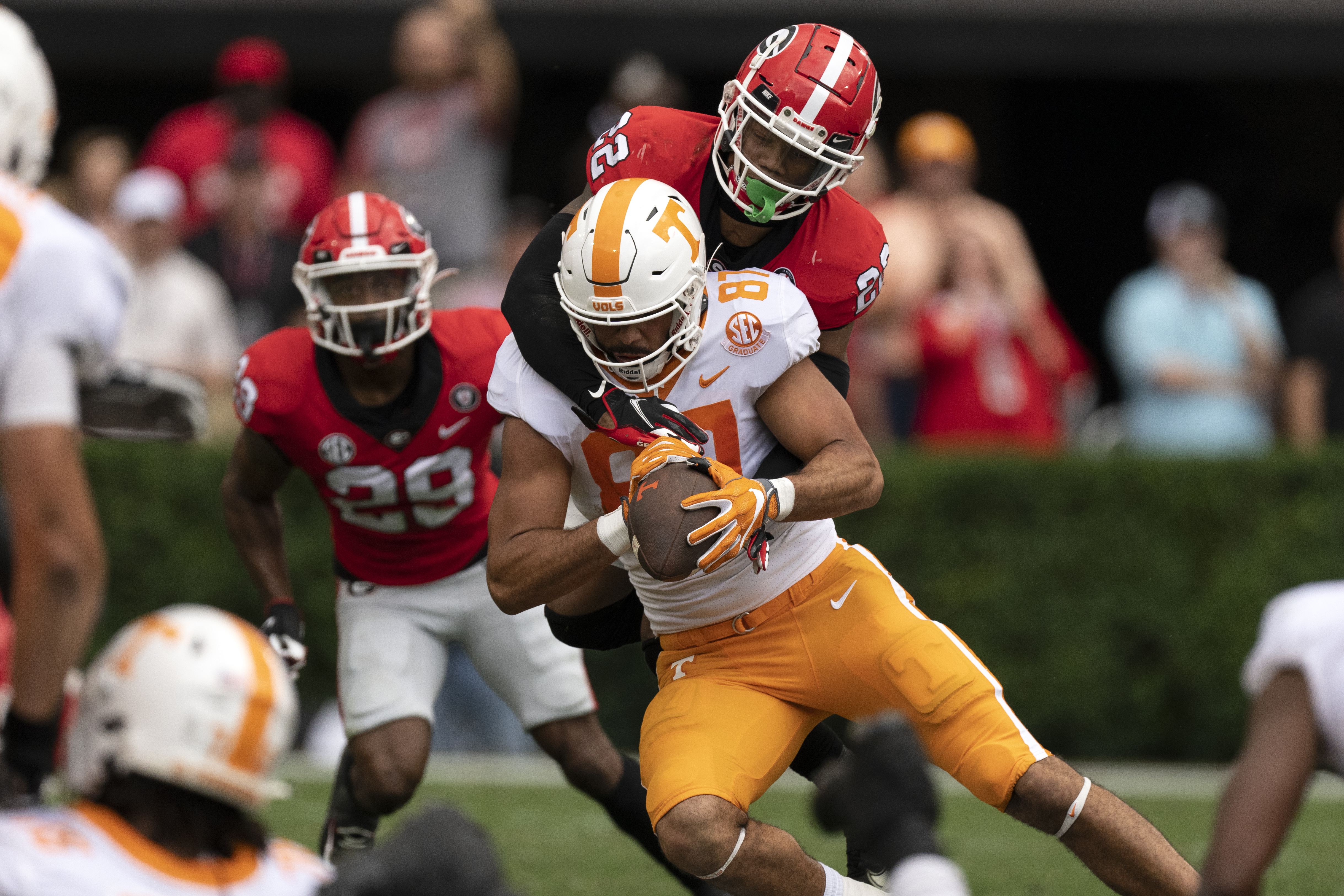 Georgia receivers Ladd McConkey and Arian Smith speak to the media, Football