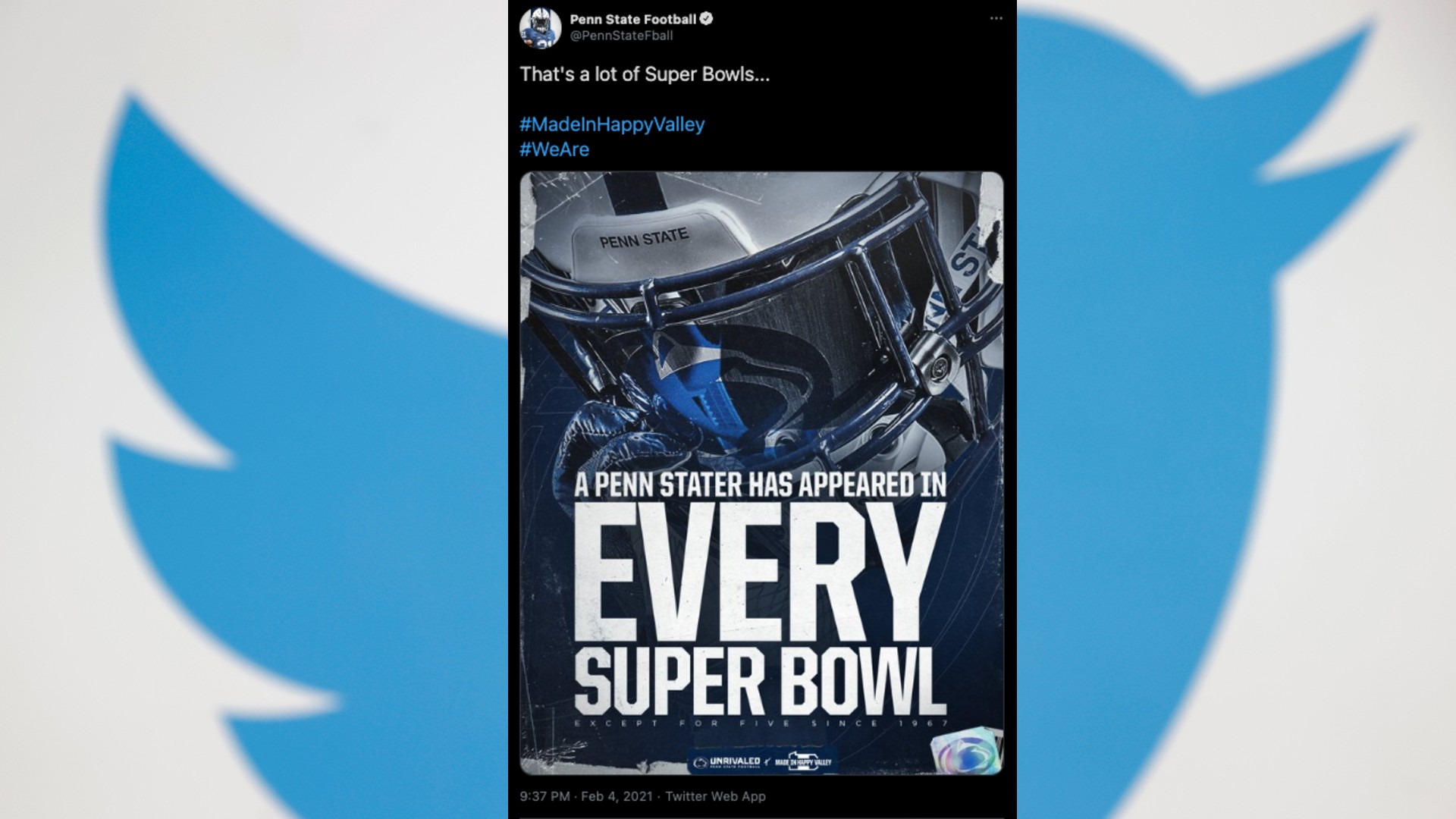 The NFL posted an entire Super Bowl game in a single tweet