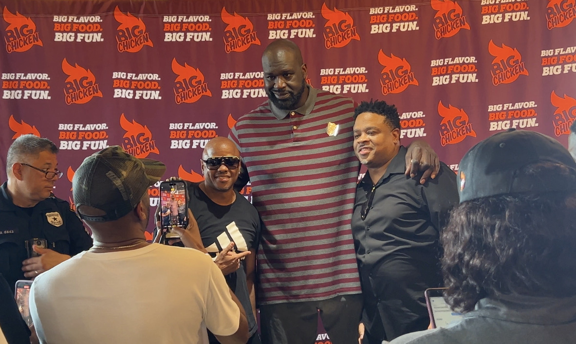 Shaquille O'Neal meet and greet at Big Chicken in Houston, Texas