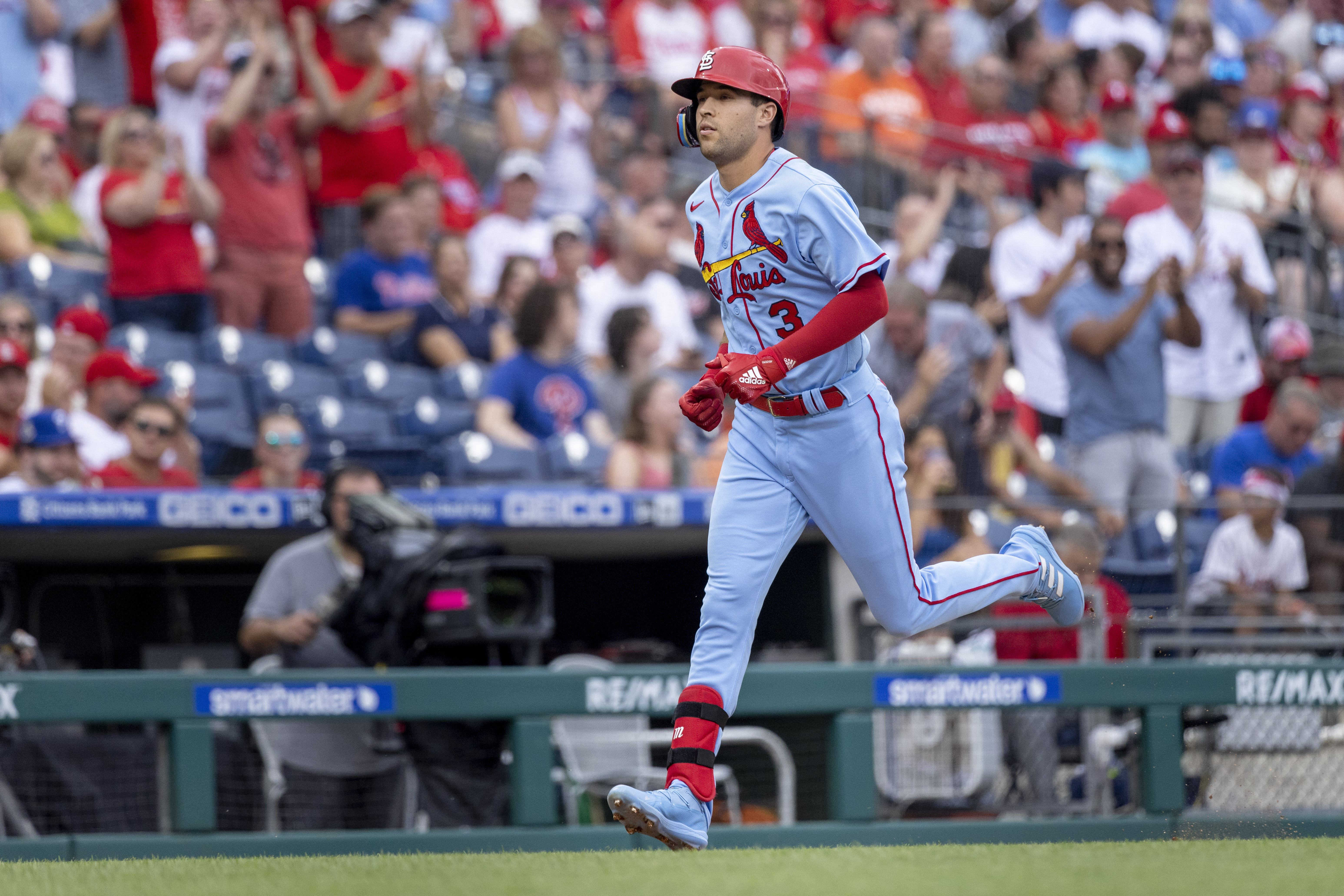 ST. LOUIS, MO - JULY 16: St. Louis Cardinals left fielder Lars