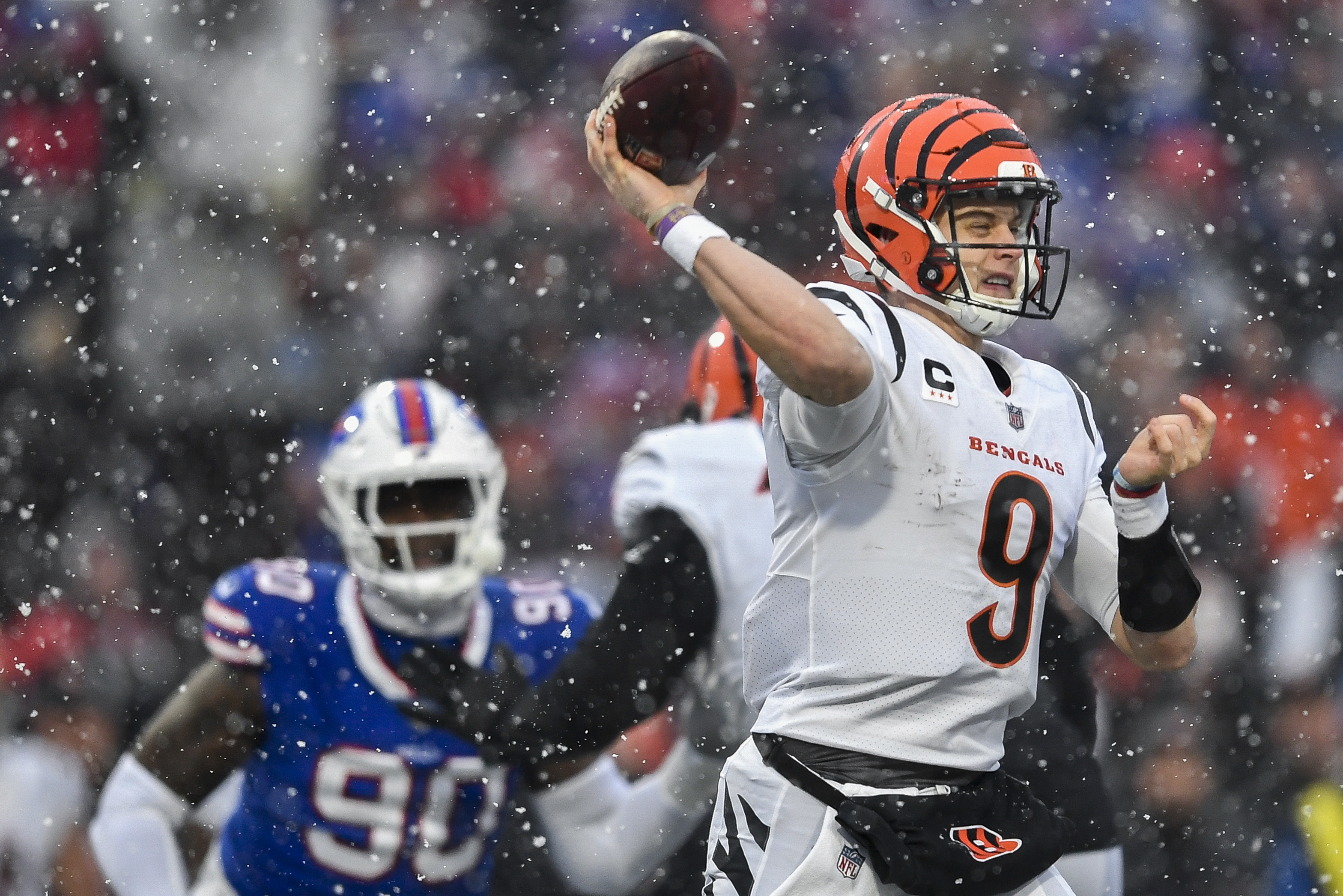 Bengals slammed by NFL Twitter for defeating Bills in all-white uniforms in  heavy snowfall