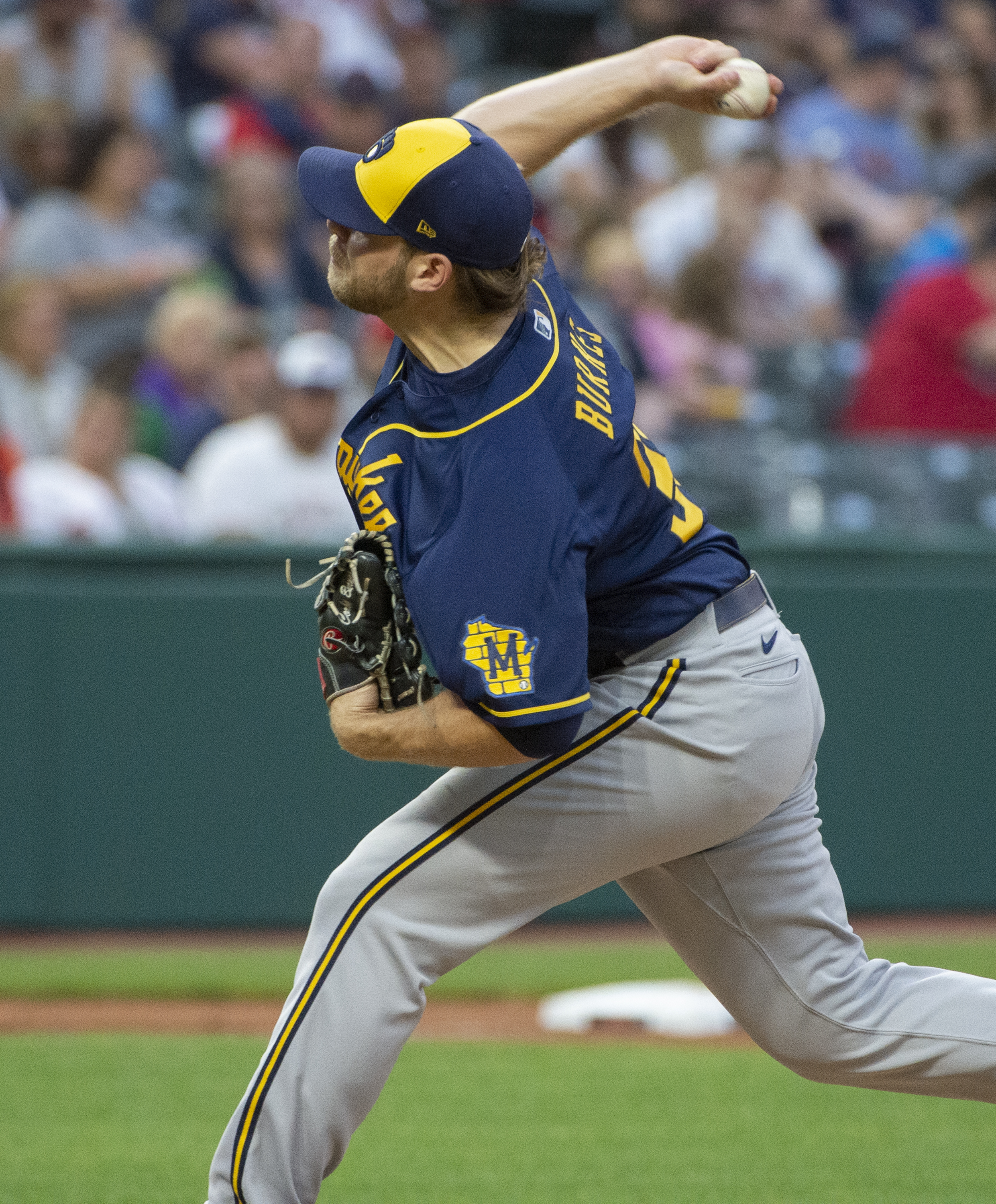 Corbin Burnes didn't really know what to do as all those runs kept crossing  the plate in the second inning: : r/Brewers