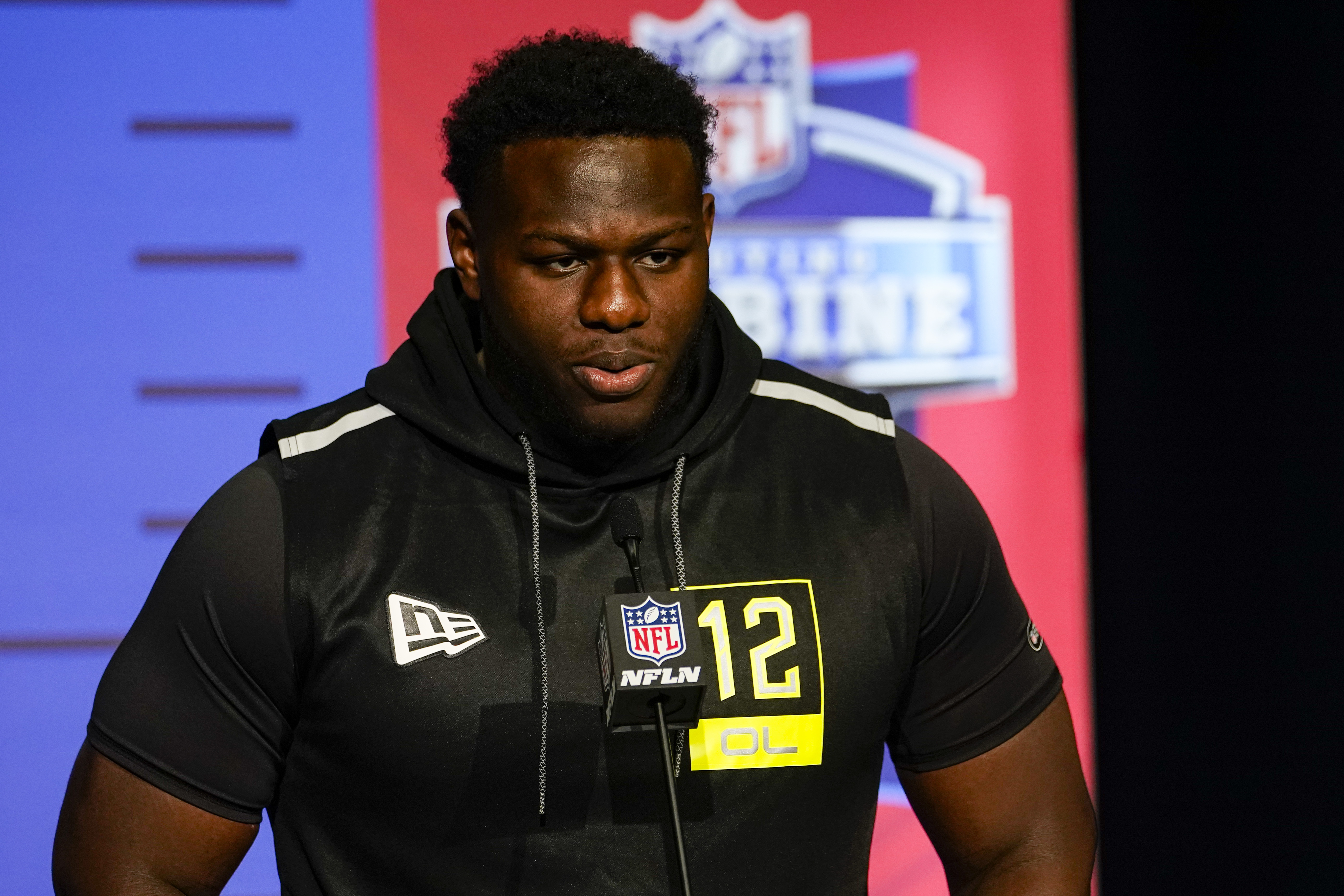 OL Evan Neal (Alabama) NFL Combine Press Conference