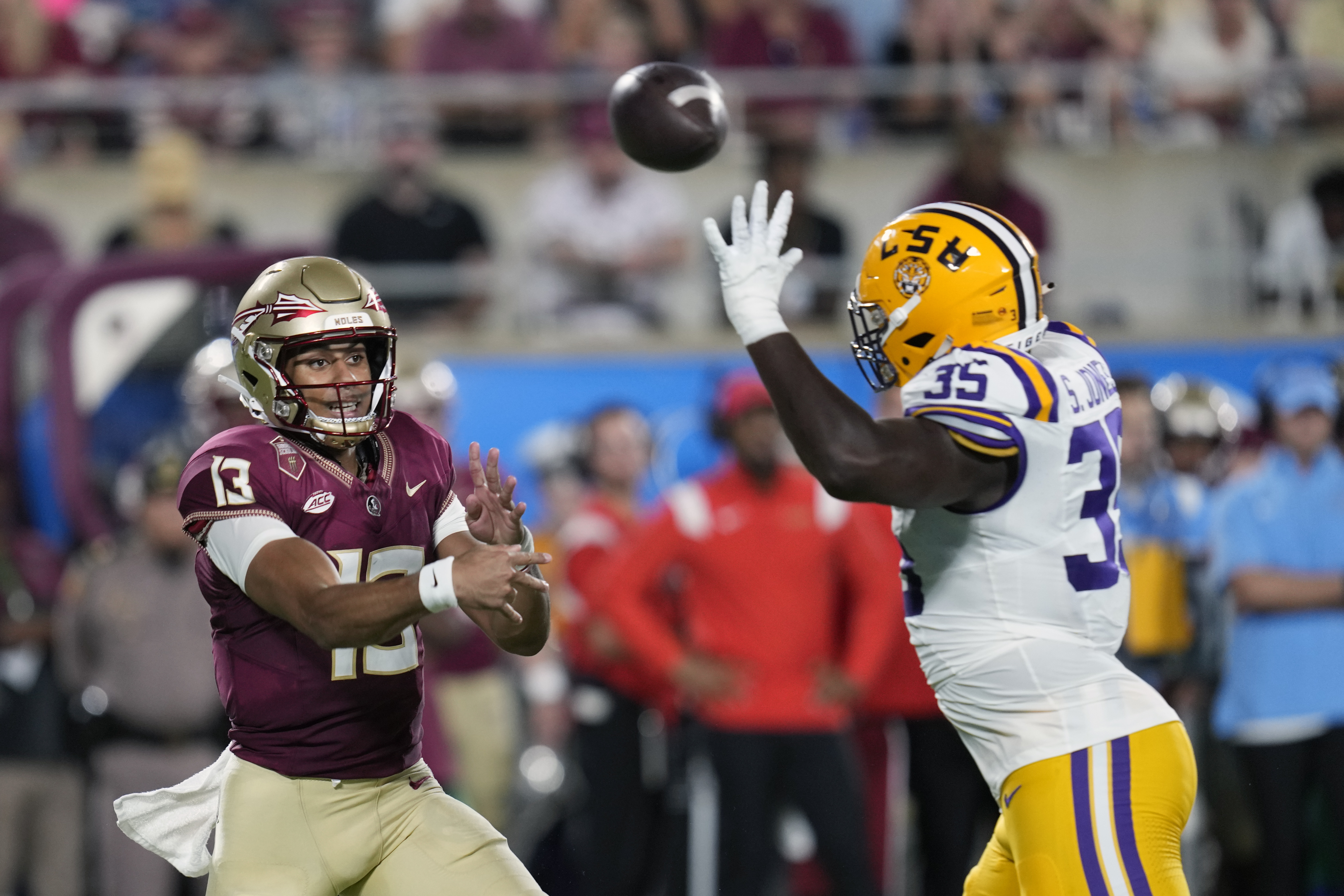 No. 8 Florida State thumps No. 5 LSU 45-24 in marquee matchup