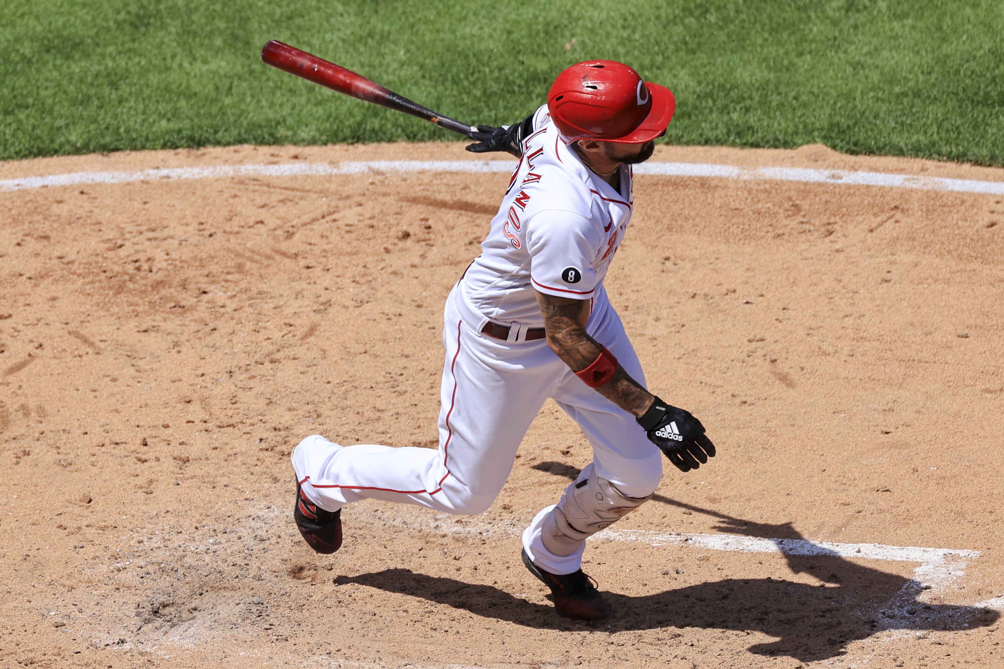 Nick Castellanos poses during Cincinnati Reds Photo Day on February