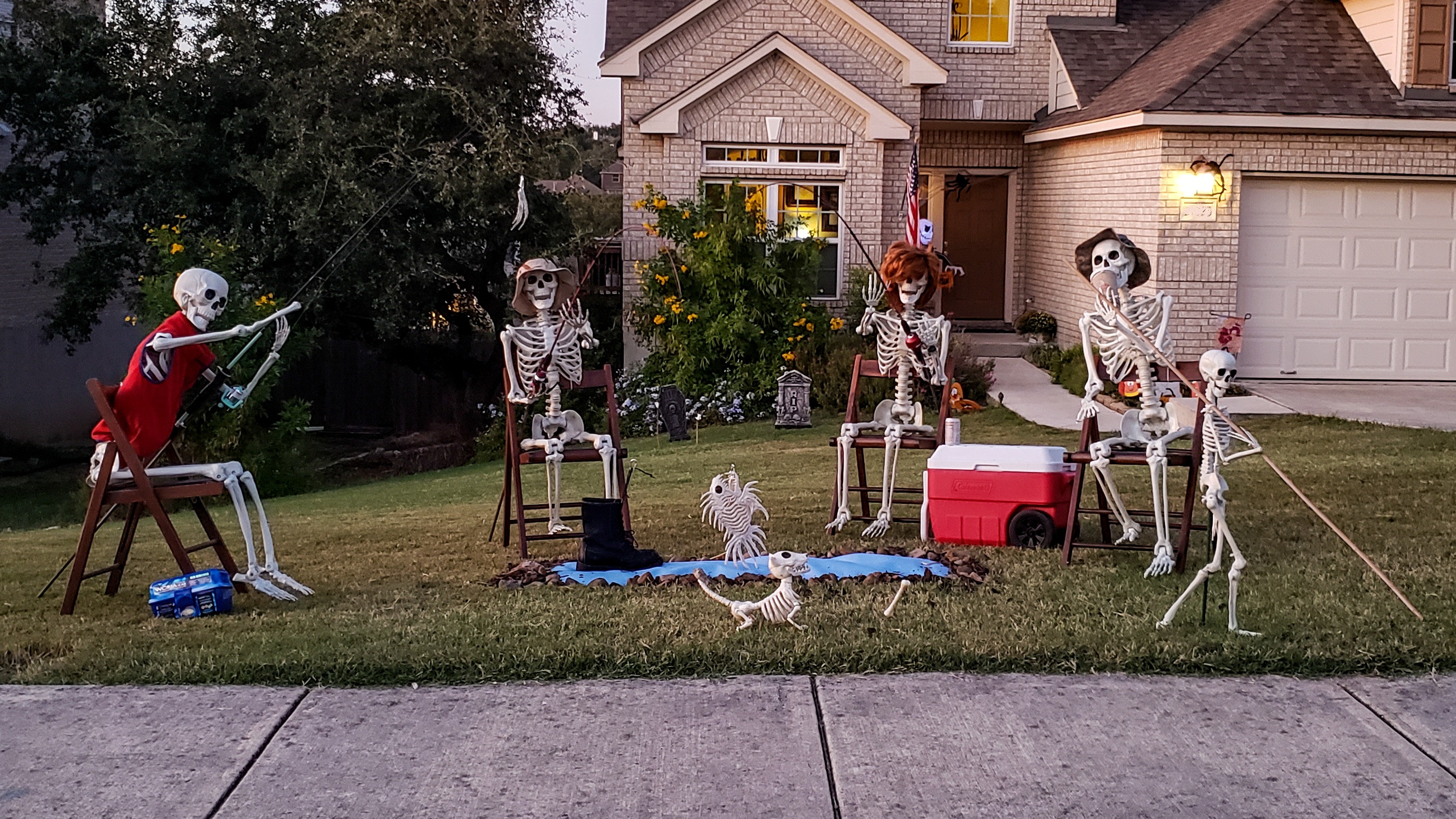 Halloween home run! Check out this Astros skeleton display