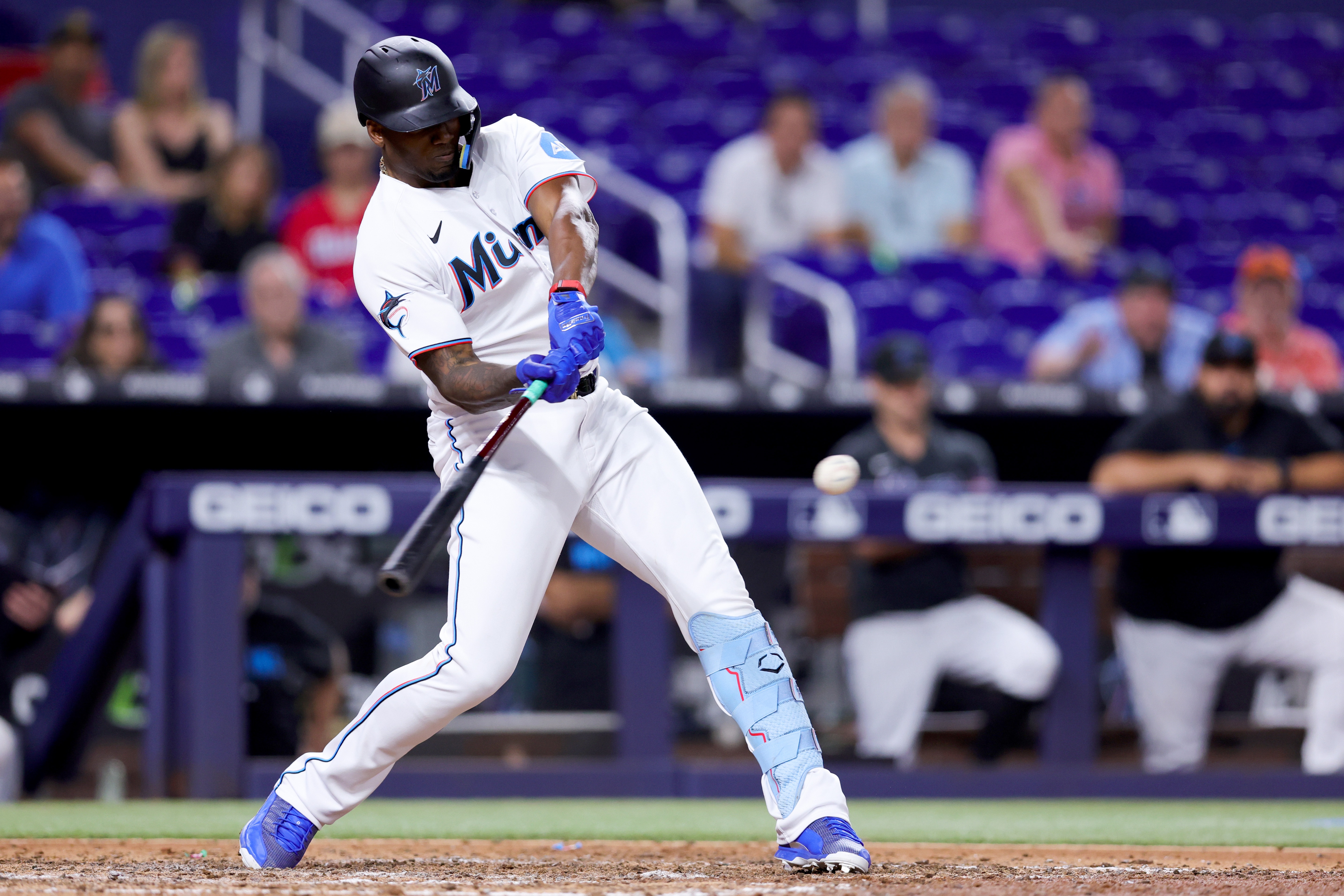 The Marlins placed Jazz Chisholm Jr. on the IL with turf toe, per