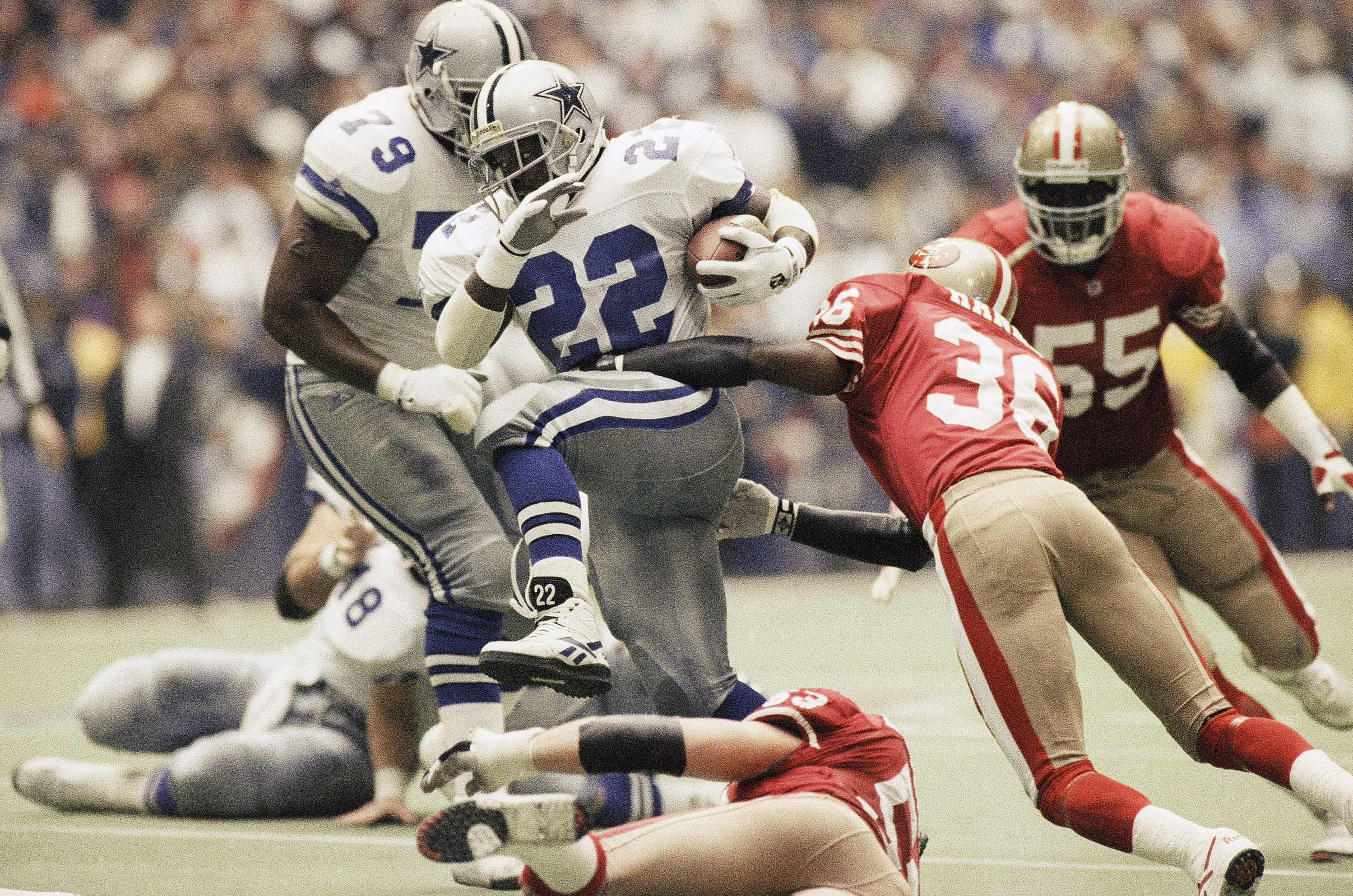 Emmitt Smith 22 Dallas Cowboys Nfc East Division Champions Super