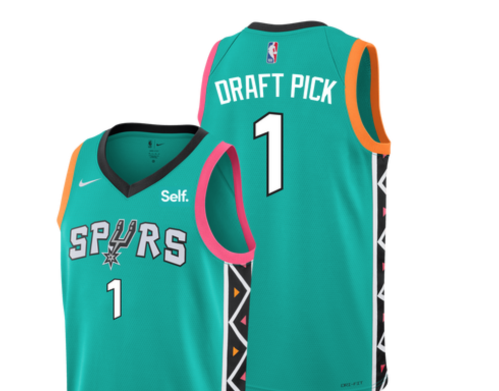 colorful spurs jersey