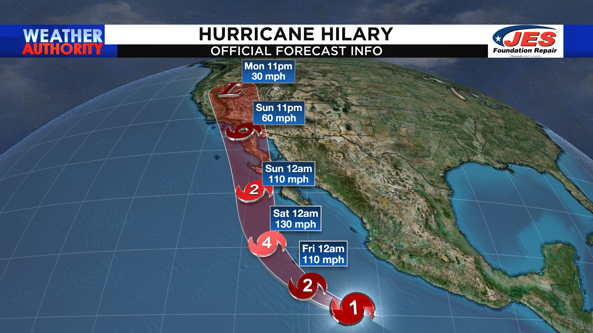 Hurricane Hilary is headed to California. See the path, impact predictions