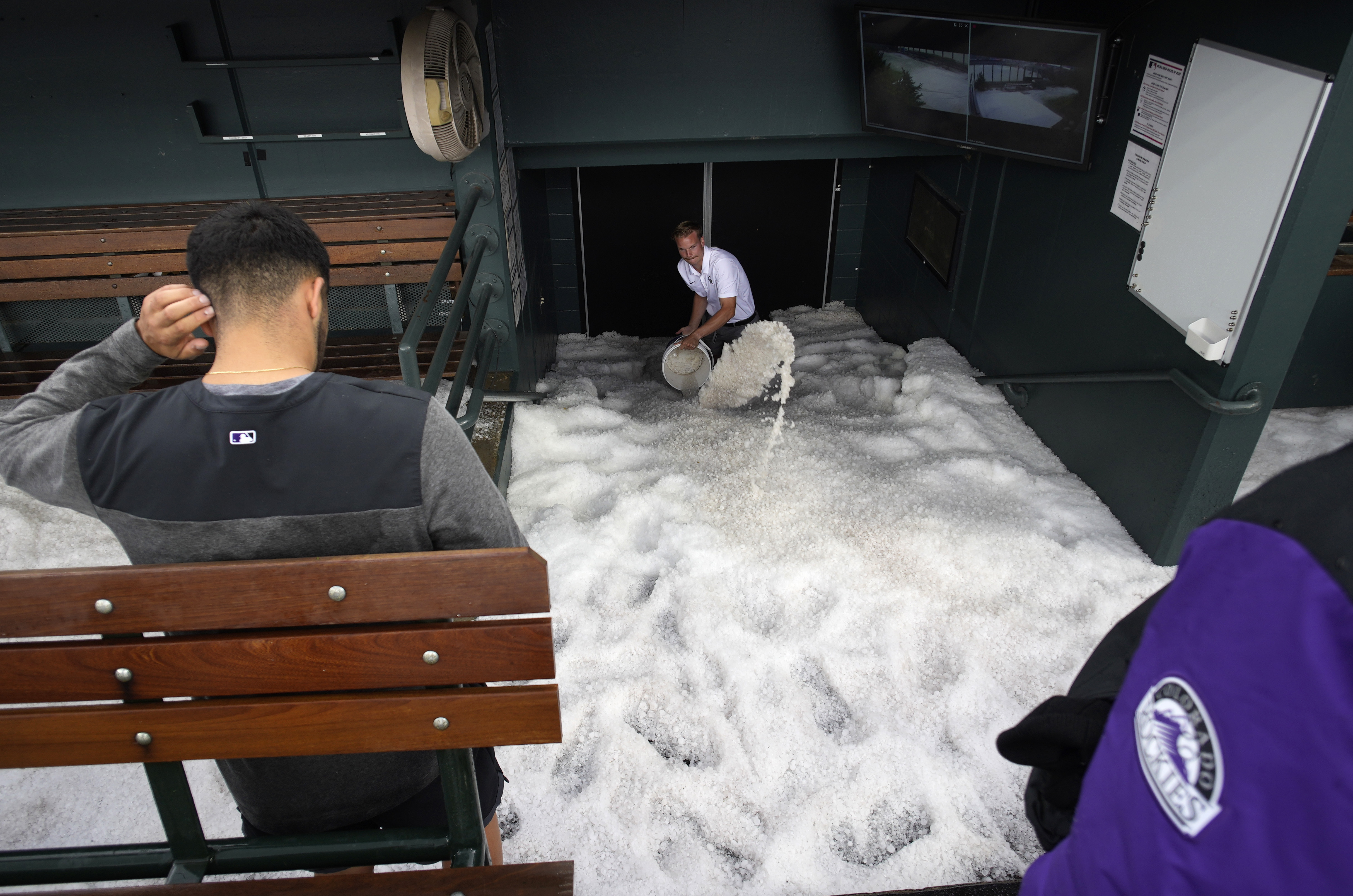 All Hail the Rockies! Pea-sized hail makes Coors Field a winter