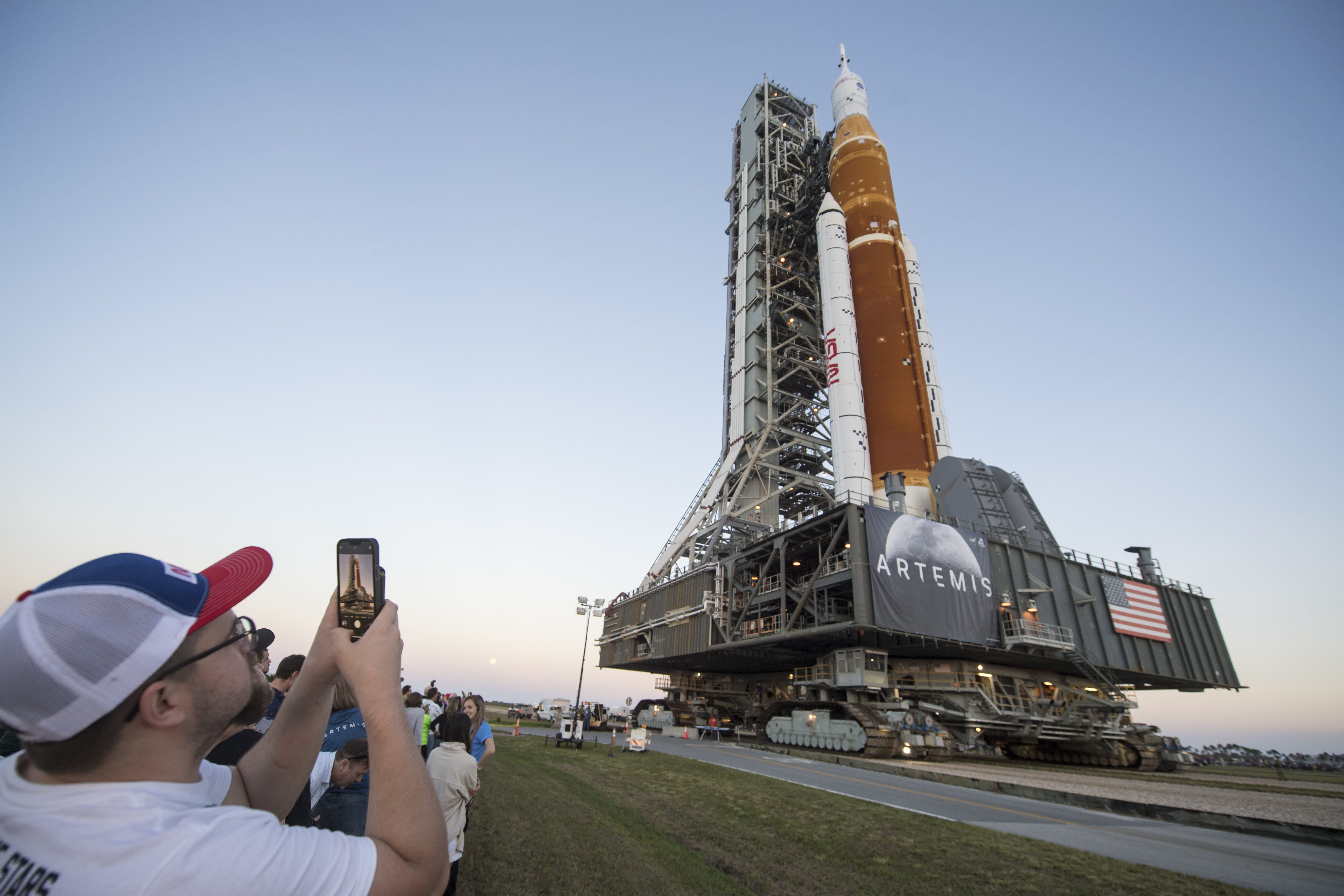 NASA capsule on way to moon after launch by giant new rocket