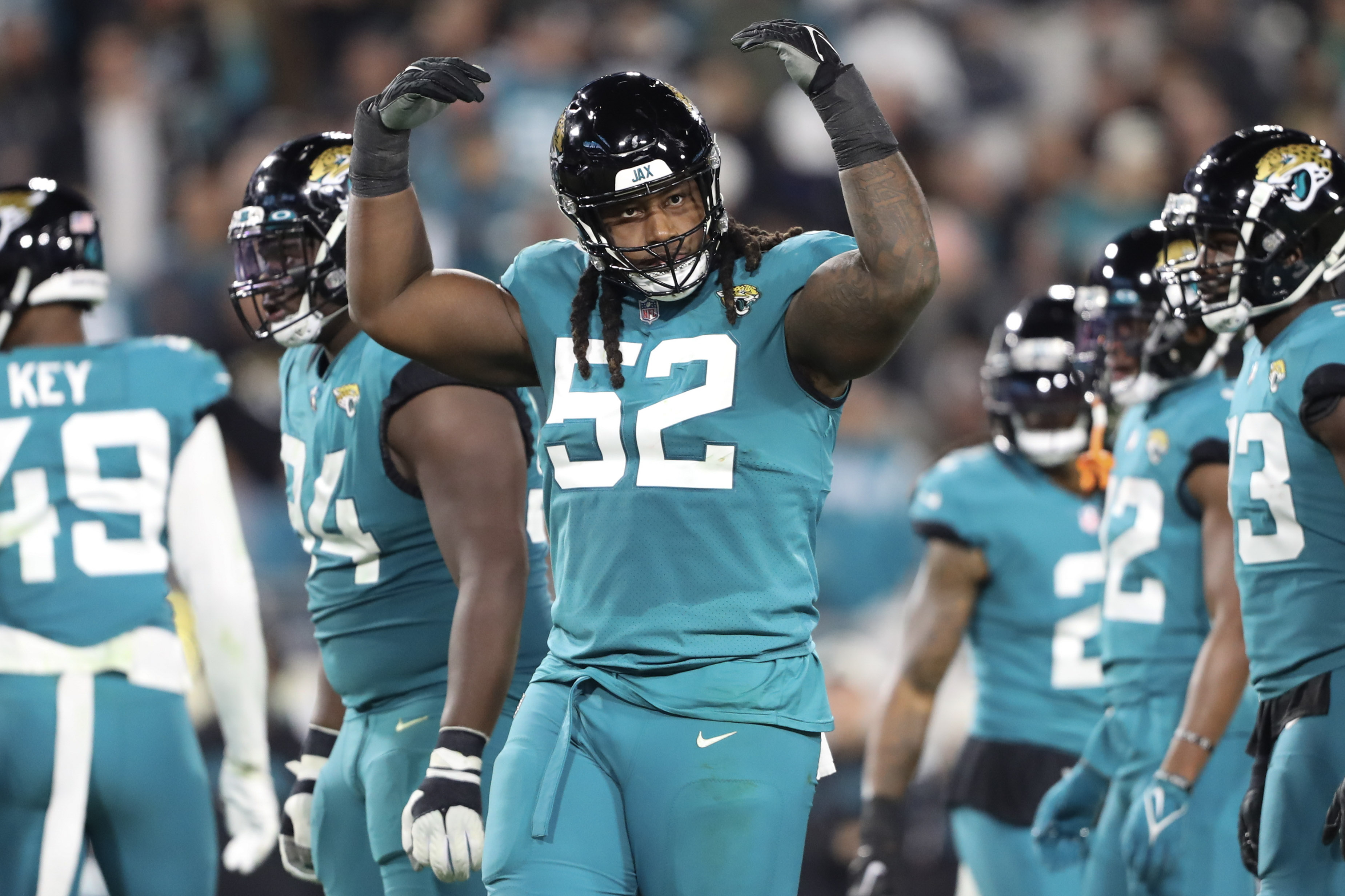 Josh Allen of the Jacksonville Jaguars plays against the Tennessee News  Photo - Getty Images