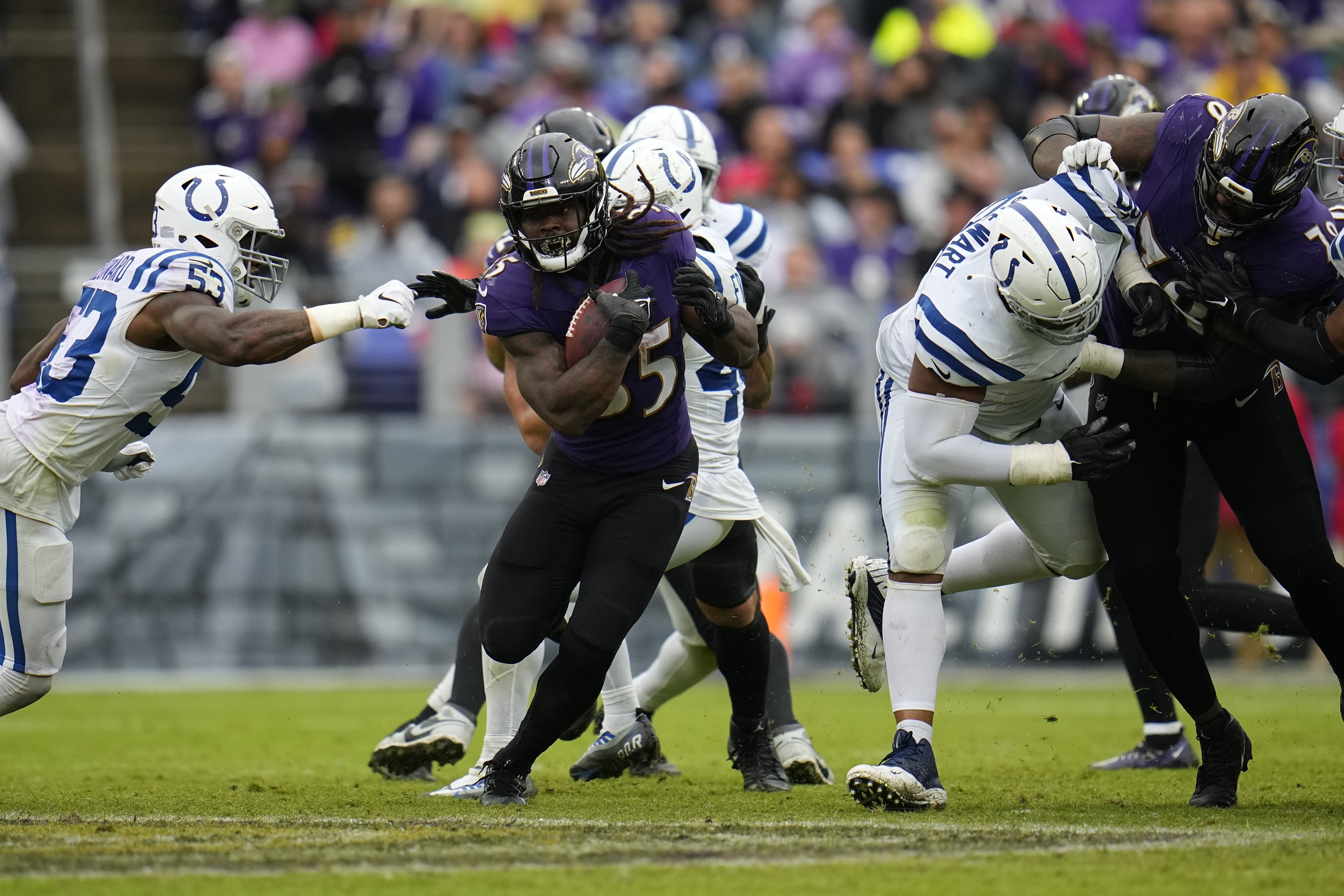 Matt Gay kicks 4 FGs over 50 yards, including OT winner, as Colts beat  Ravens 22-19