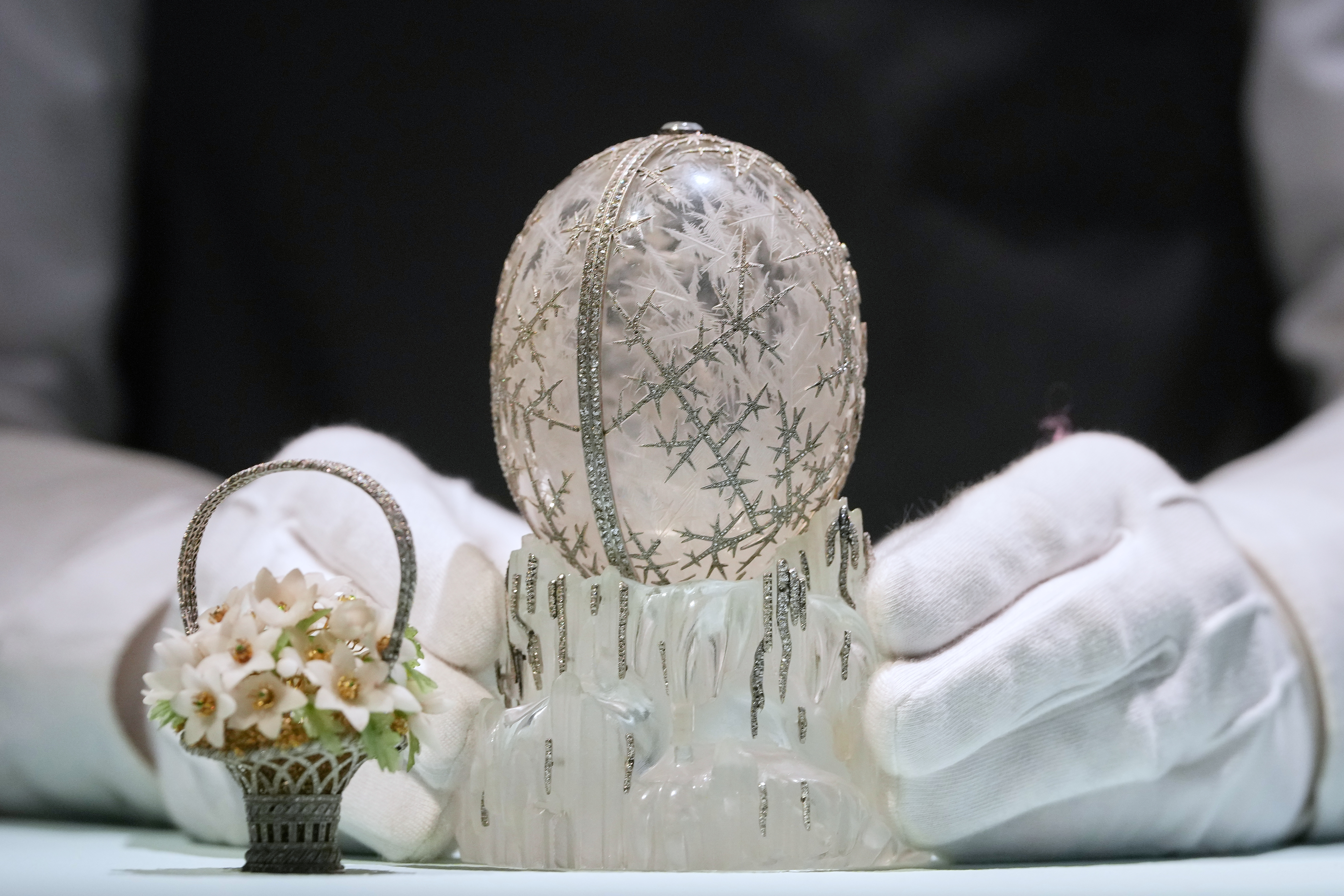 Crystal Fabergé egg crafted for Russian royalty shatters record