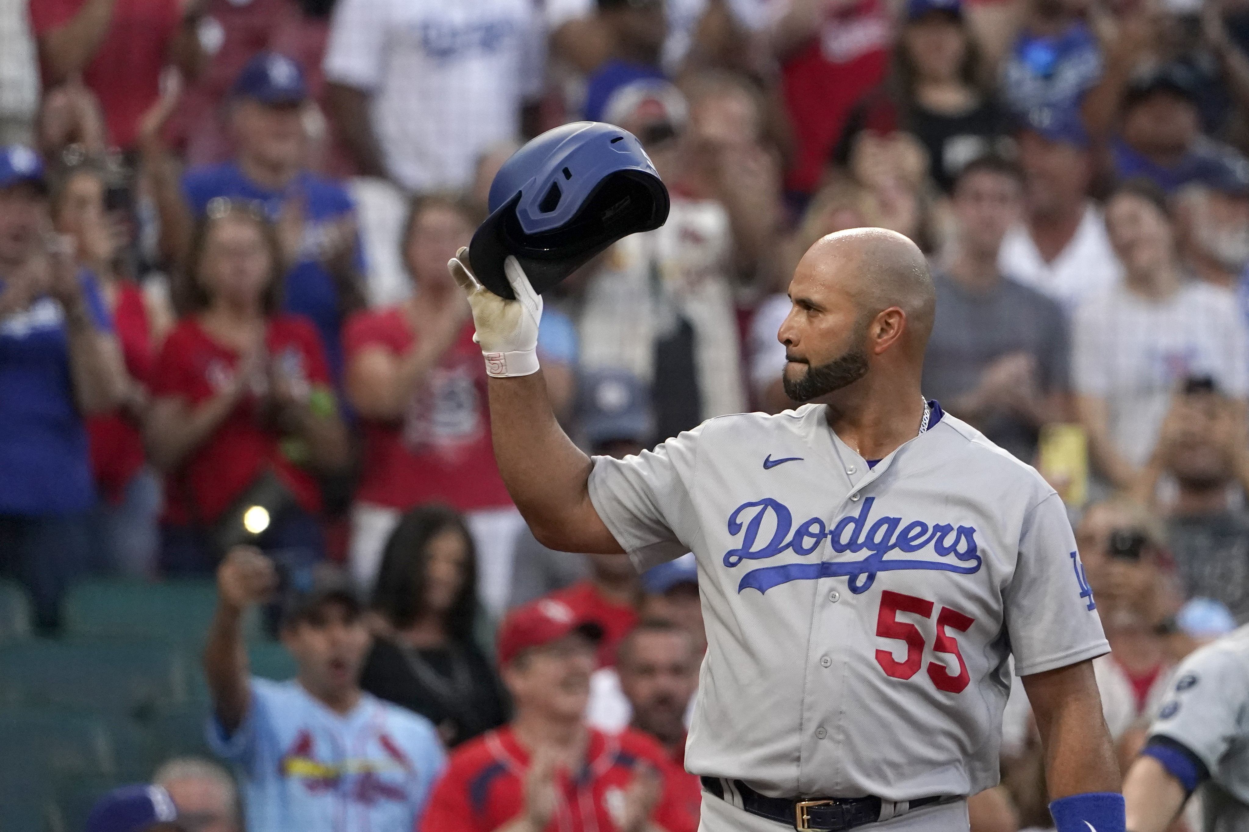 Albert Pujols taking in the Cards/Dodgers game : r/baseball