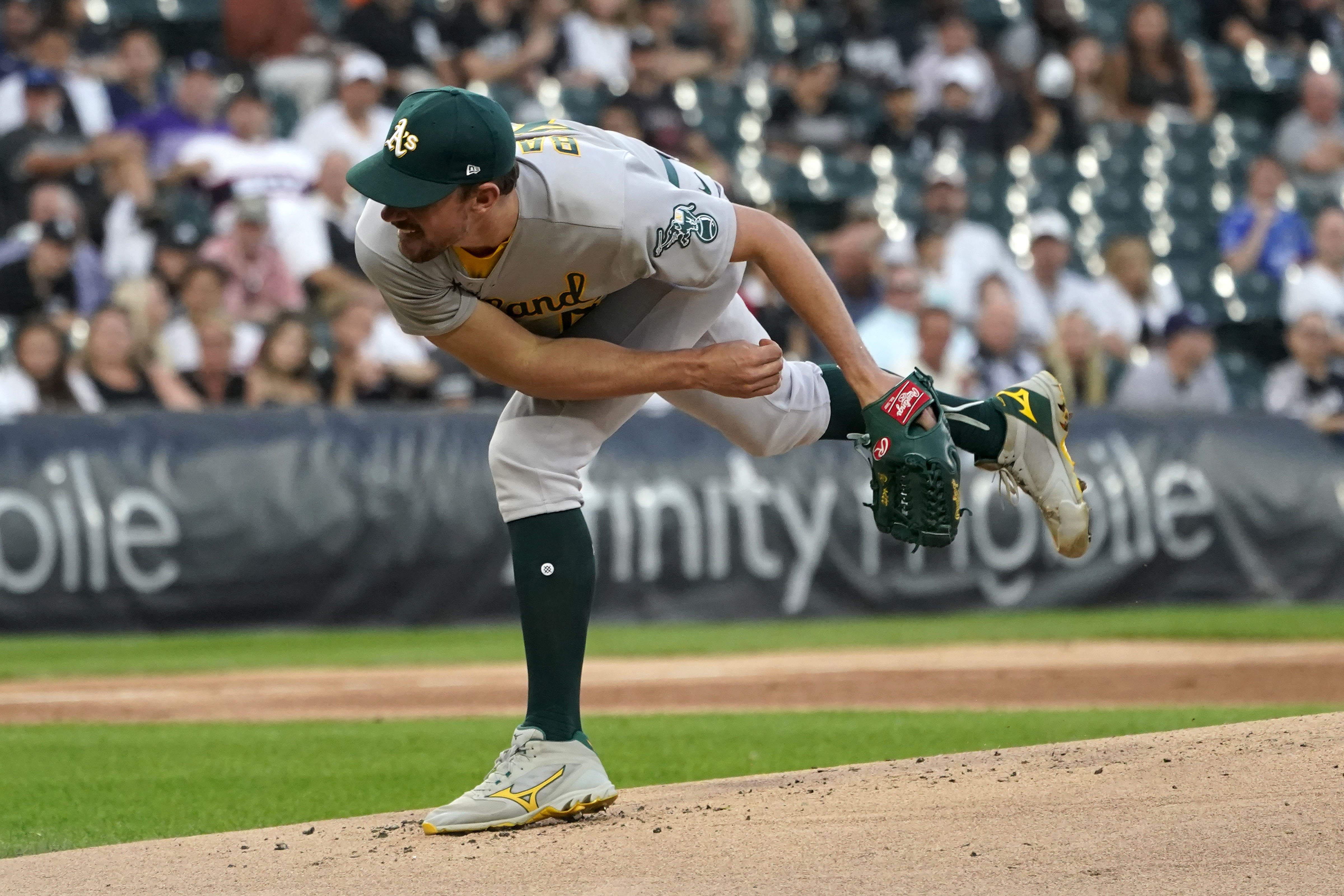 A's right-hander Chris Bassitt struck on head by line drive