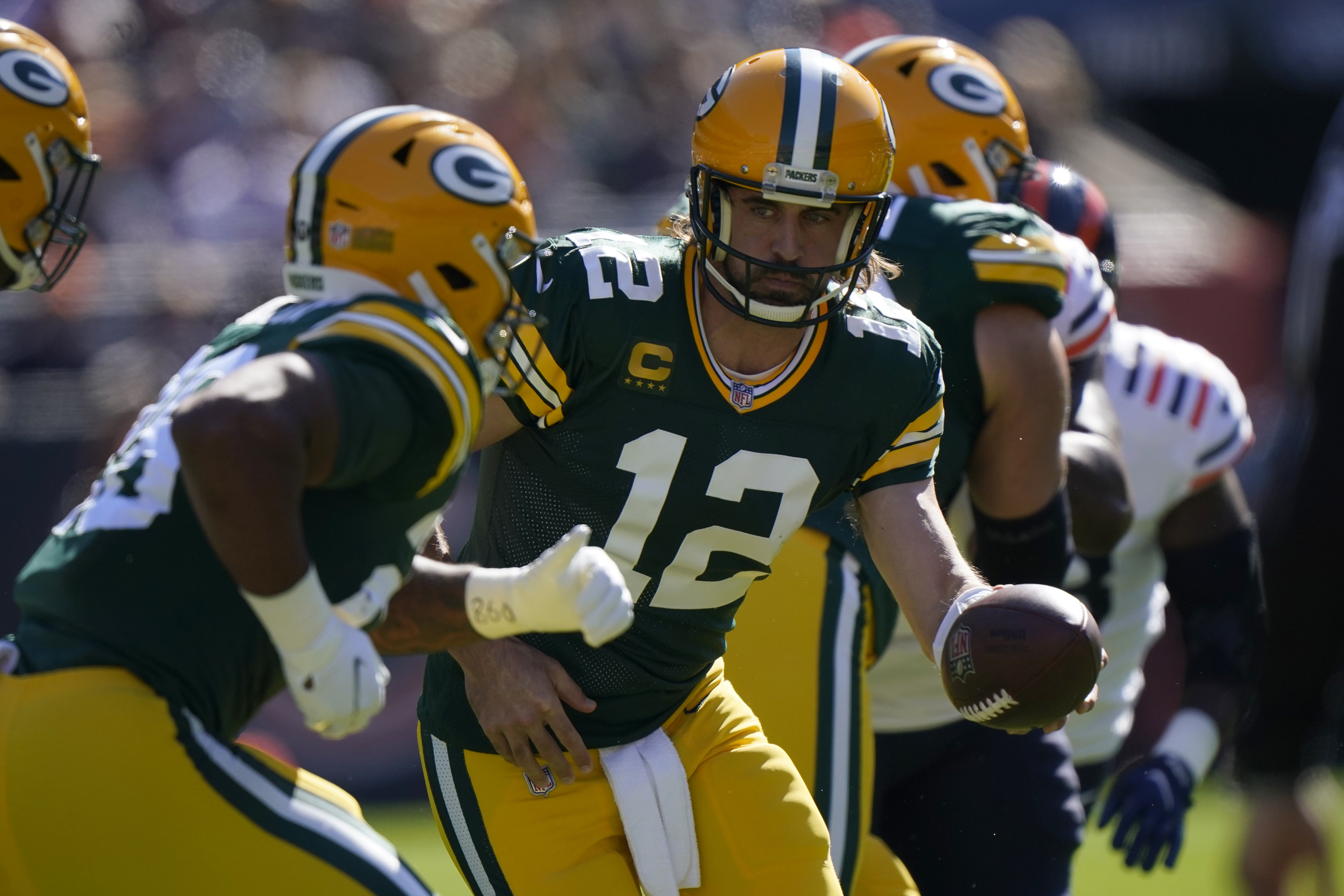 Aaron Rodgers caught shouting at Green Bay Packers head coach Matt LaFleur  and NFL fans think they know what he said