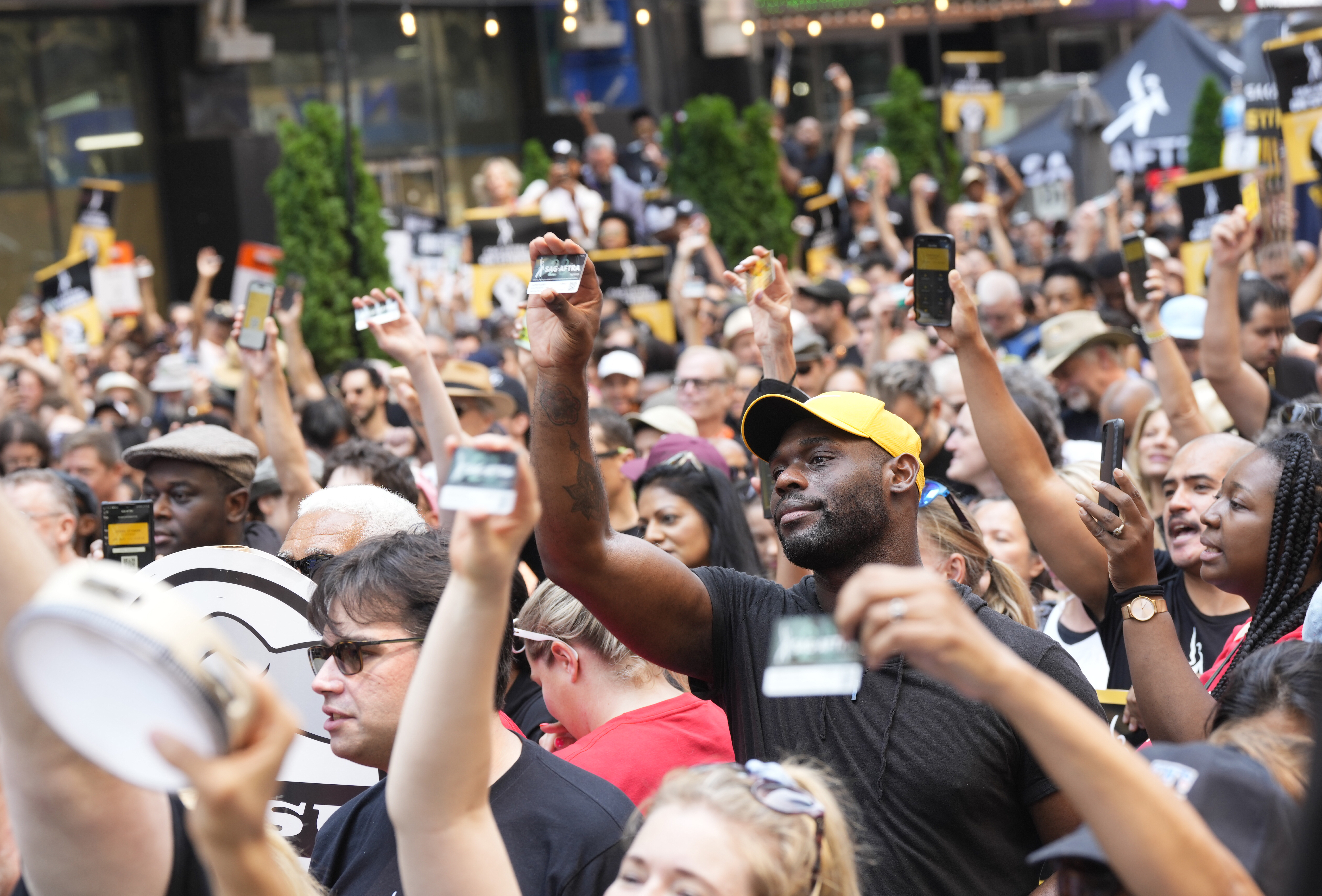 July 24, 2023, New York City, New York, USA: Actor CHLOE GRACE MORETZ seen  at SAG-AFTRA's ˜Rock the City for a Fair Contract' Rally held in Times  Square (Credit Image: © Nancy