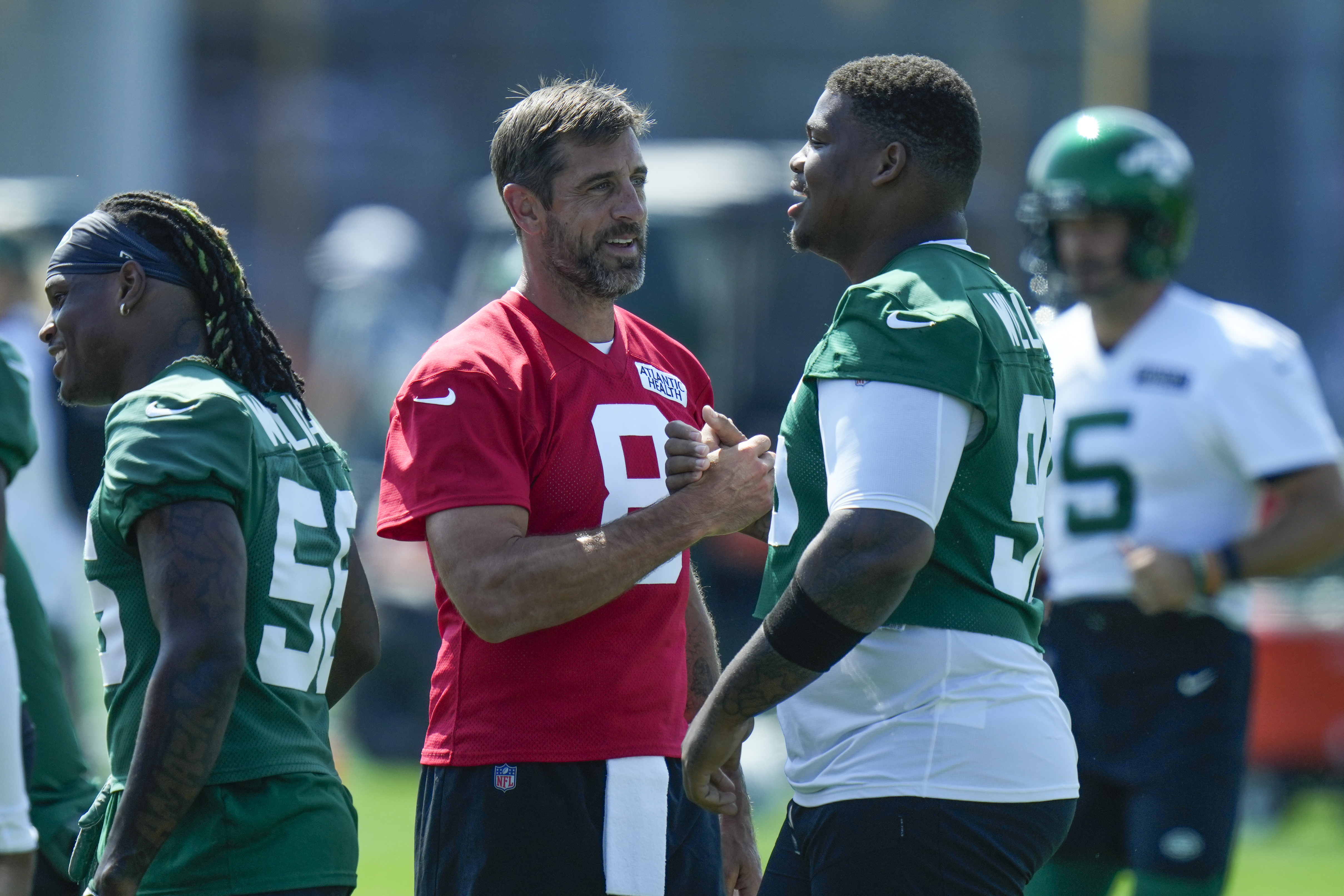 Garrett Wilson Already Bonding on Jets Practice Field with Aaron