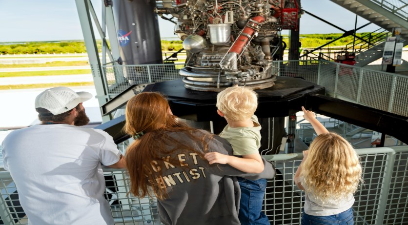 Experience rocket test fire simulation at Kennedy Space Center