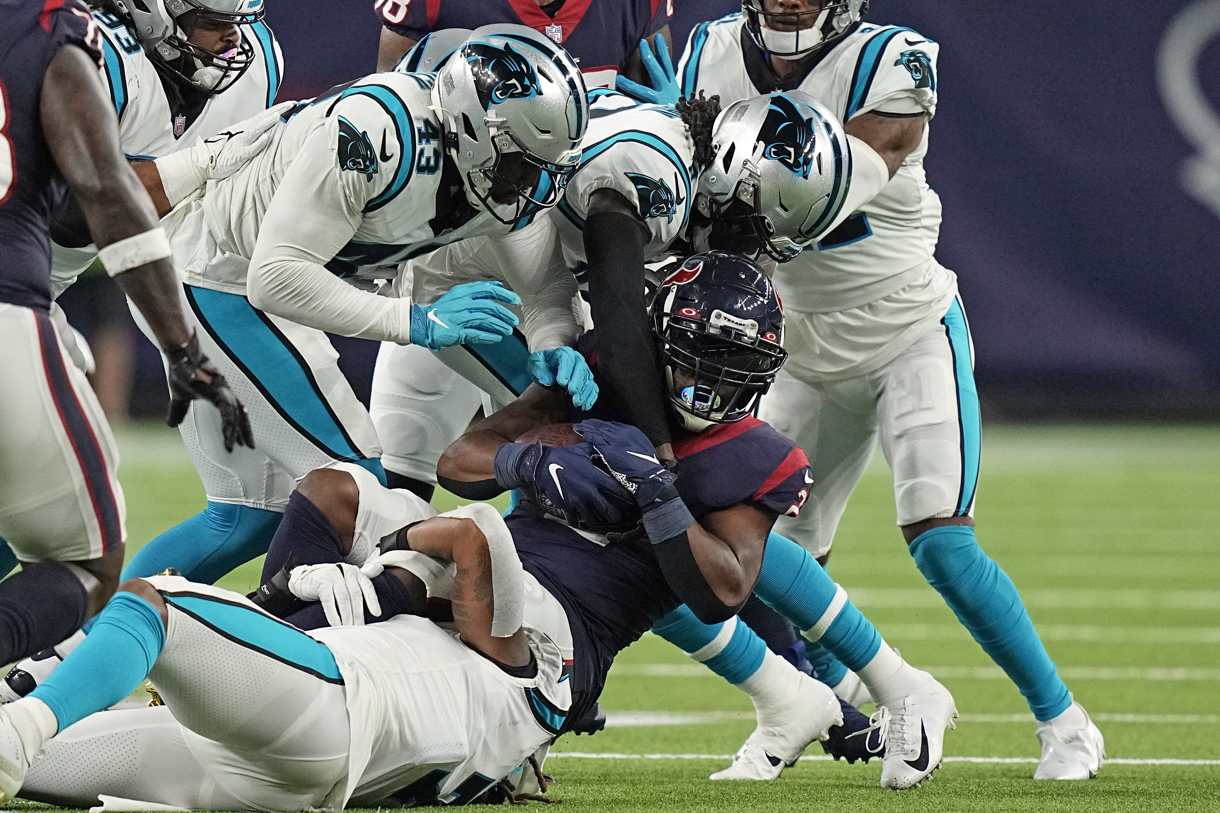 Carolina Panthers 24-9 Houston Texans: Christian McCaffrey exits Panthers  win with hamstring injury, NFL News