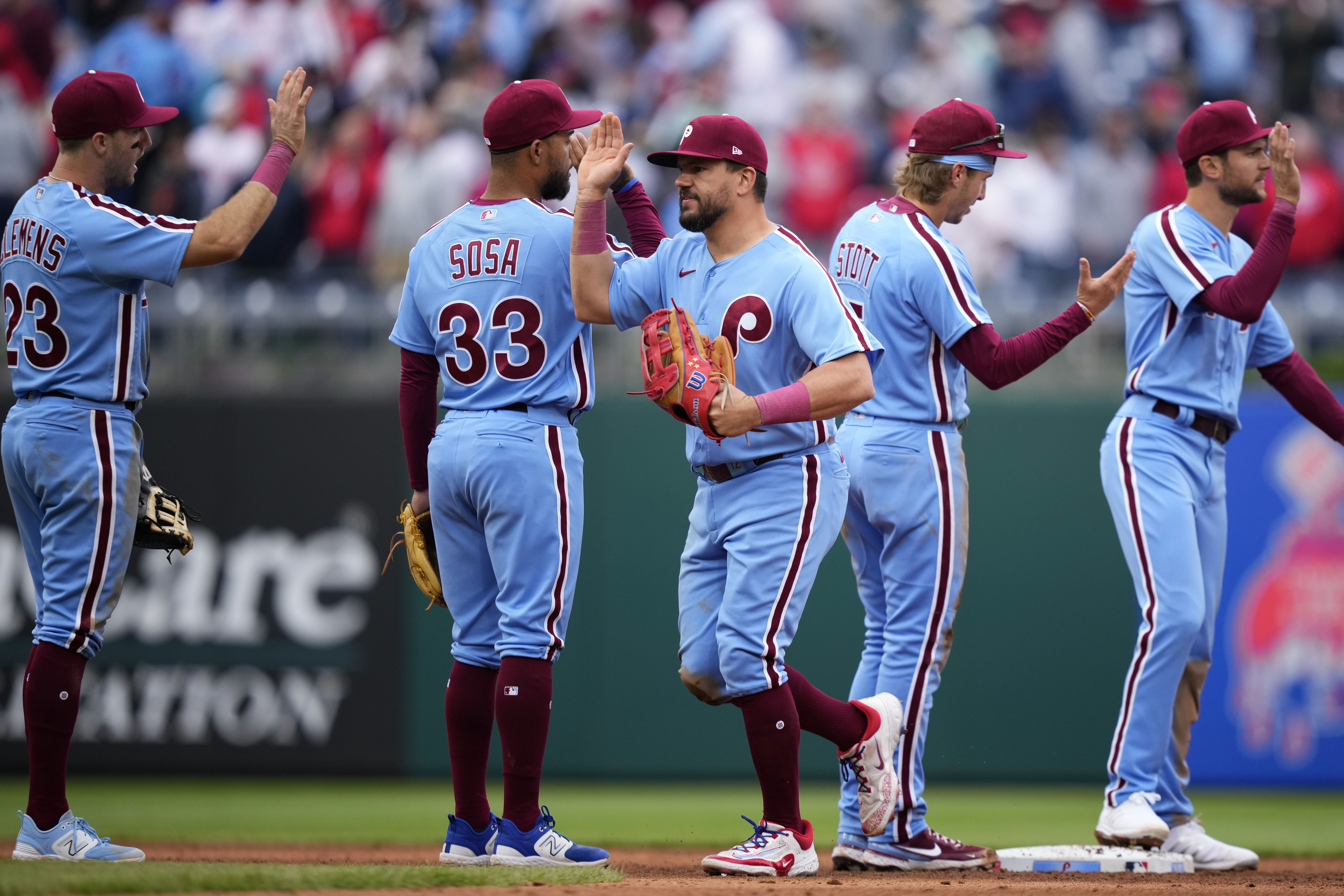 Phillies notes: Nick Castellanos' adjustments, Trea Turner's oven mitts,  Rhys Hoskins' surgery - The Athletic