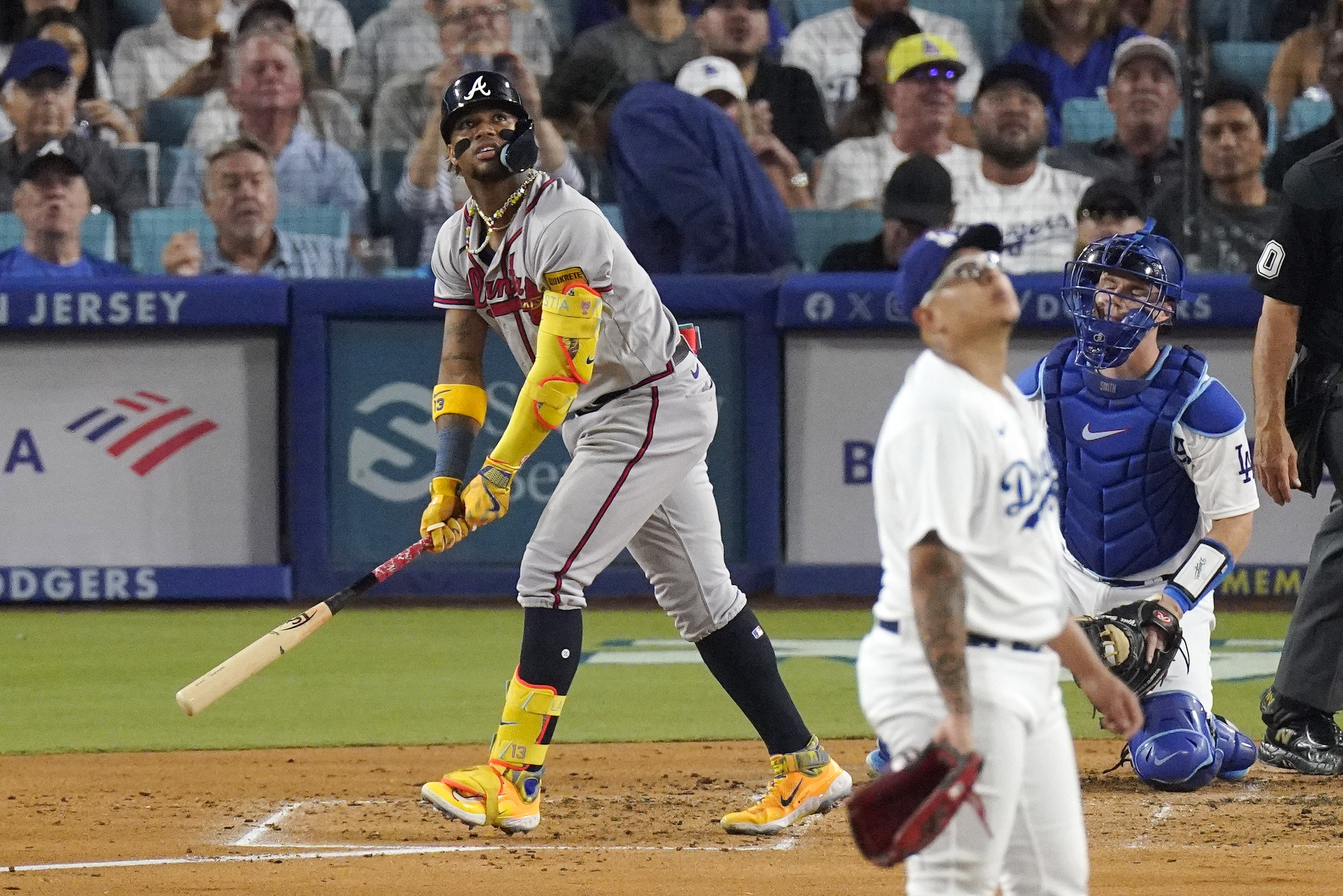 The last two times Eddie Rosario's family has been at a game, he's hit  three home runs