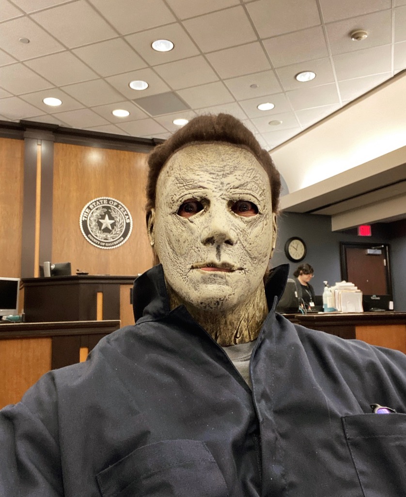 Spooky sight: Texas attorney wears Michael Myers costume inside courtroom