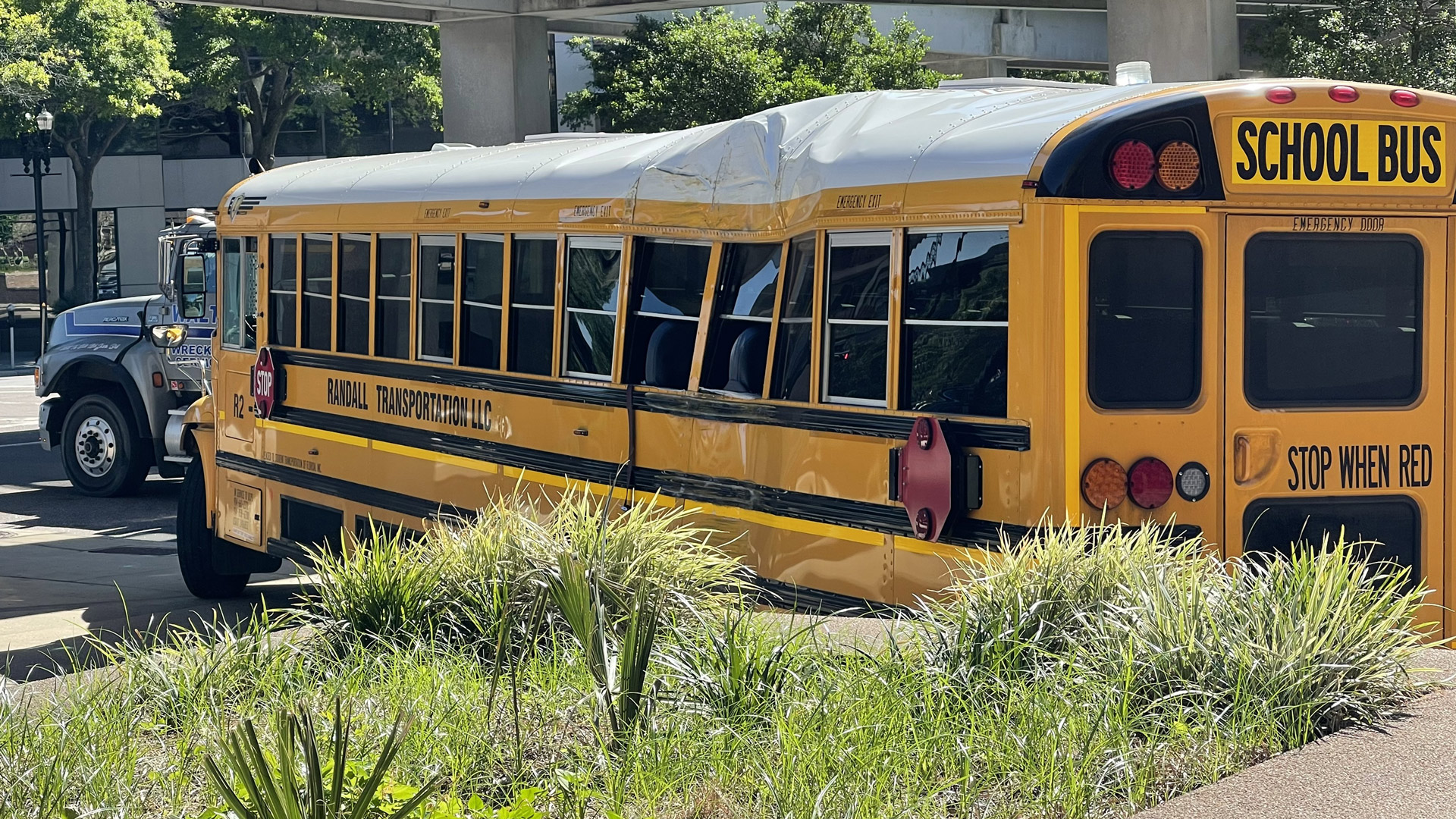 School bus drivers prepare to trasports Escambia County students