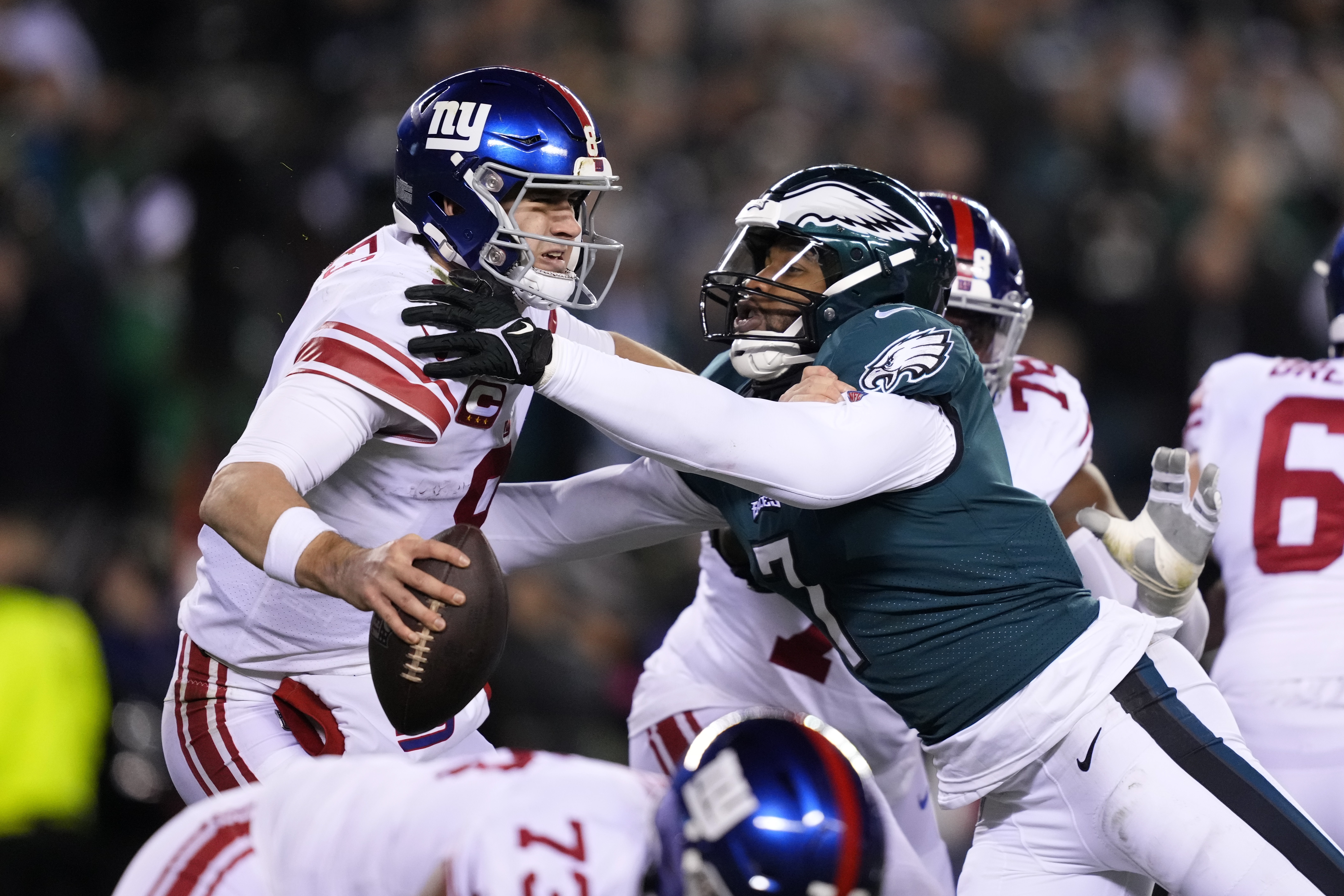 Hurts, Eagles pound Giants early, coast to NFC title game - WHYY