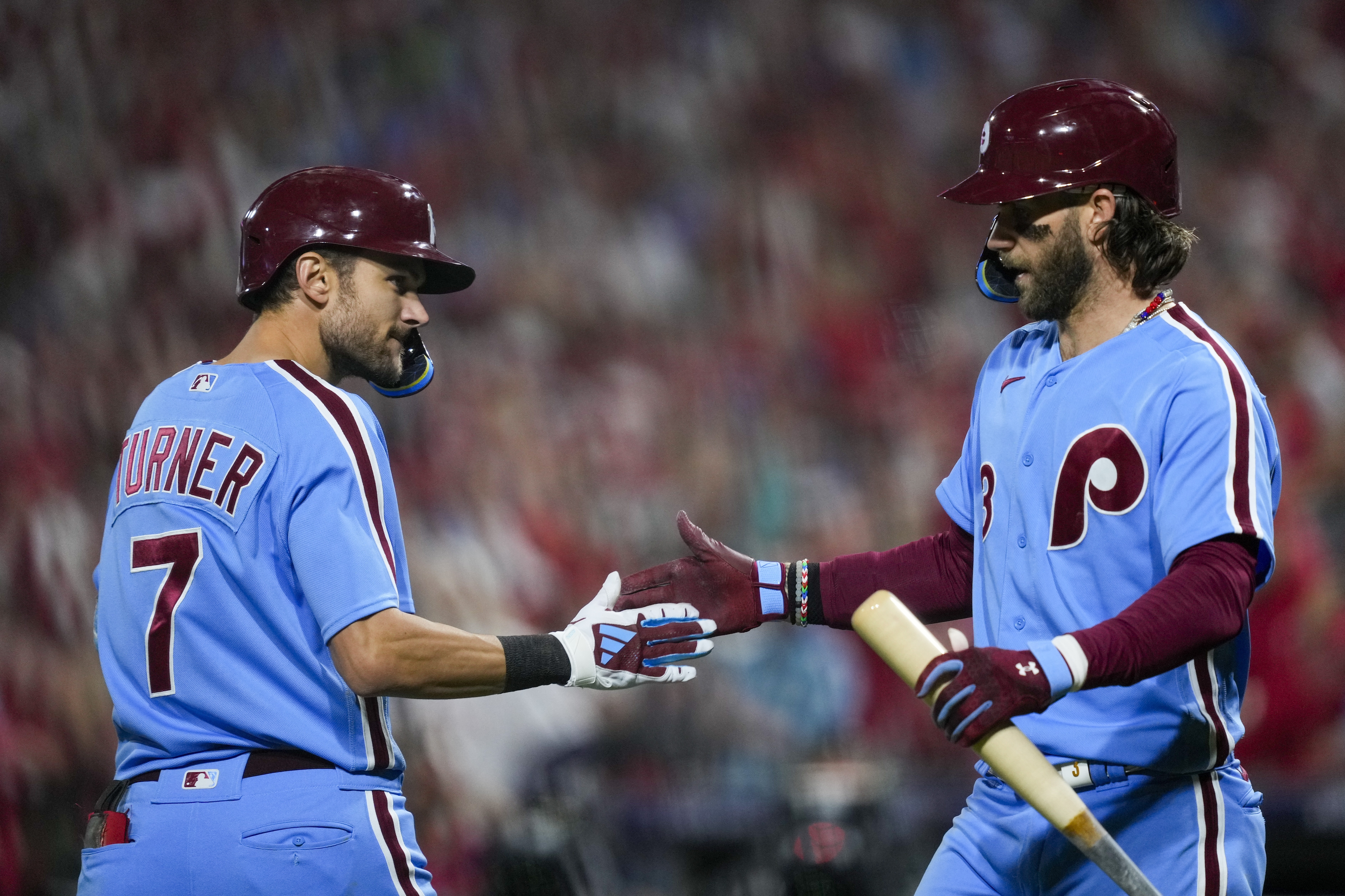 Trea Turner drives in Johan Rojas, 09/23/2023