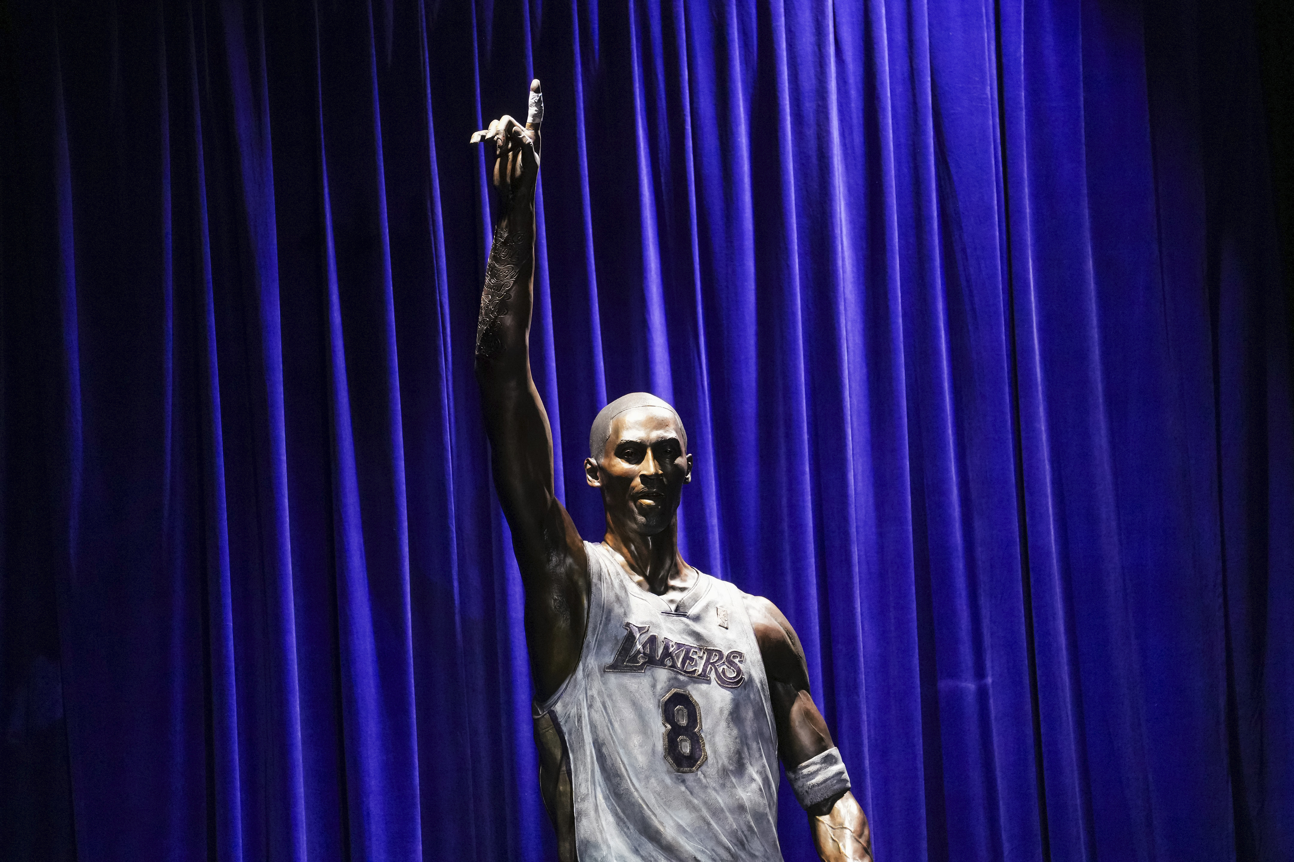 Kobe Bryant immortalized with a 19-foot bronze statue outside the