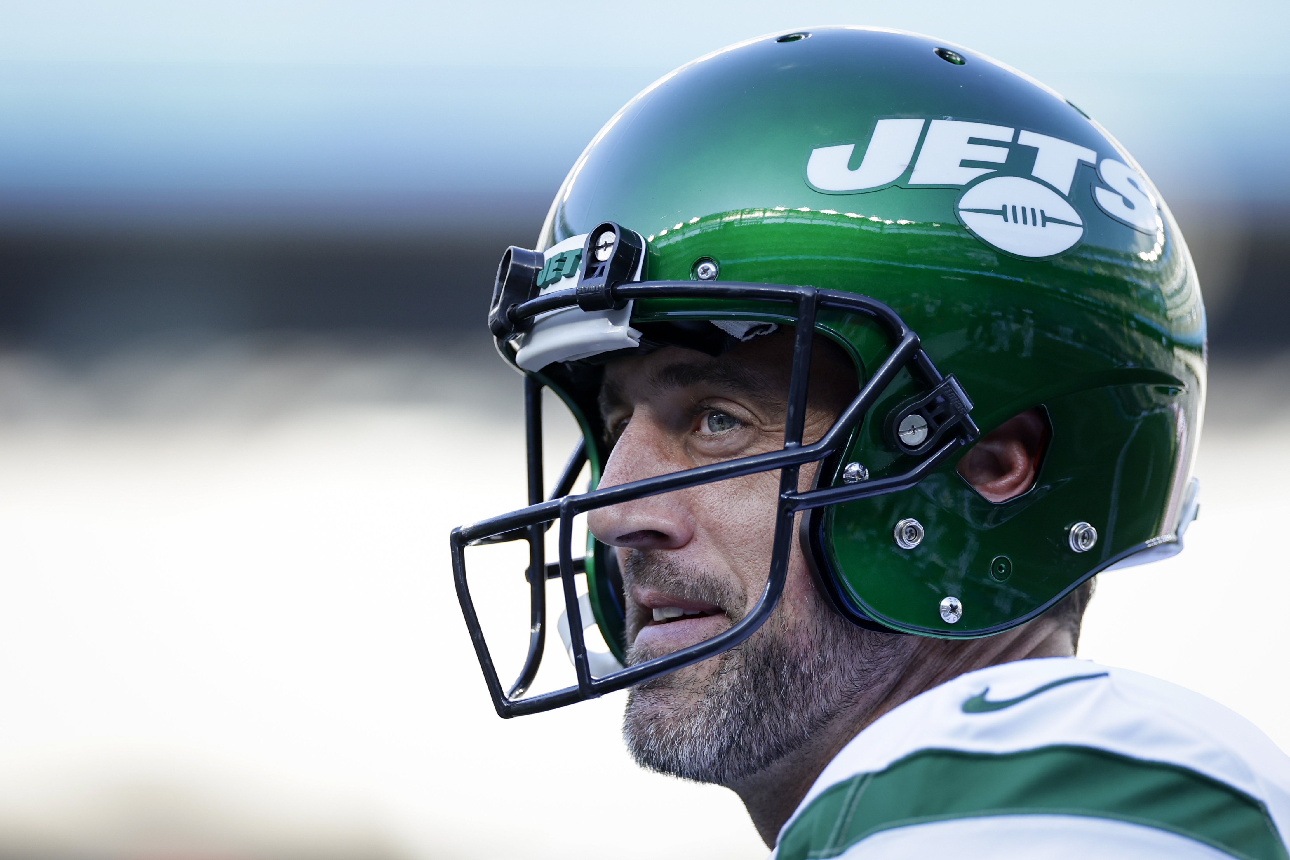 New York Giants quarterback Tommy DeVito (5) looks to pass during the  second half of an NFL preseason football game against the New York Jets,  Saturday, Aug. 26, 2023, in East Rutherford